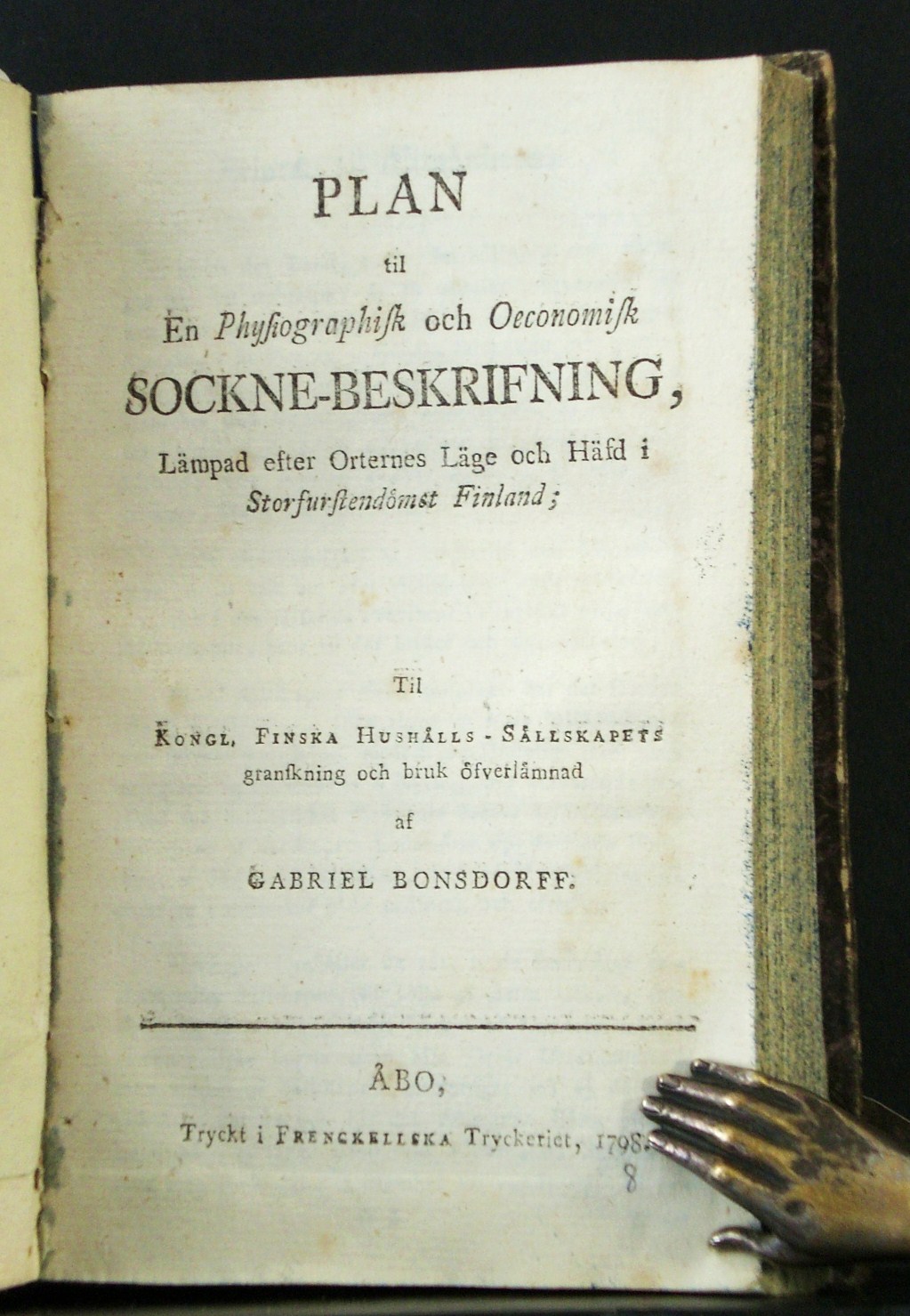 Herndahl, P.; Chaptal, J.A.C.; Liljeblad, Samuel; Rothoff, Birger Fredrik; Bonsdorff, Gabriel: Nyttiga uppgifter för landthushållare. Beskrifning på en italiensk tröskmachin. Medborgaren Chaptals nya twätt-metod. Akademiska afhandlingar i landt-hushållningen. Underrättelse om sammansättningen, bruket och förmånerna af en sånings-mach