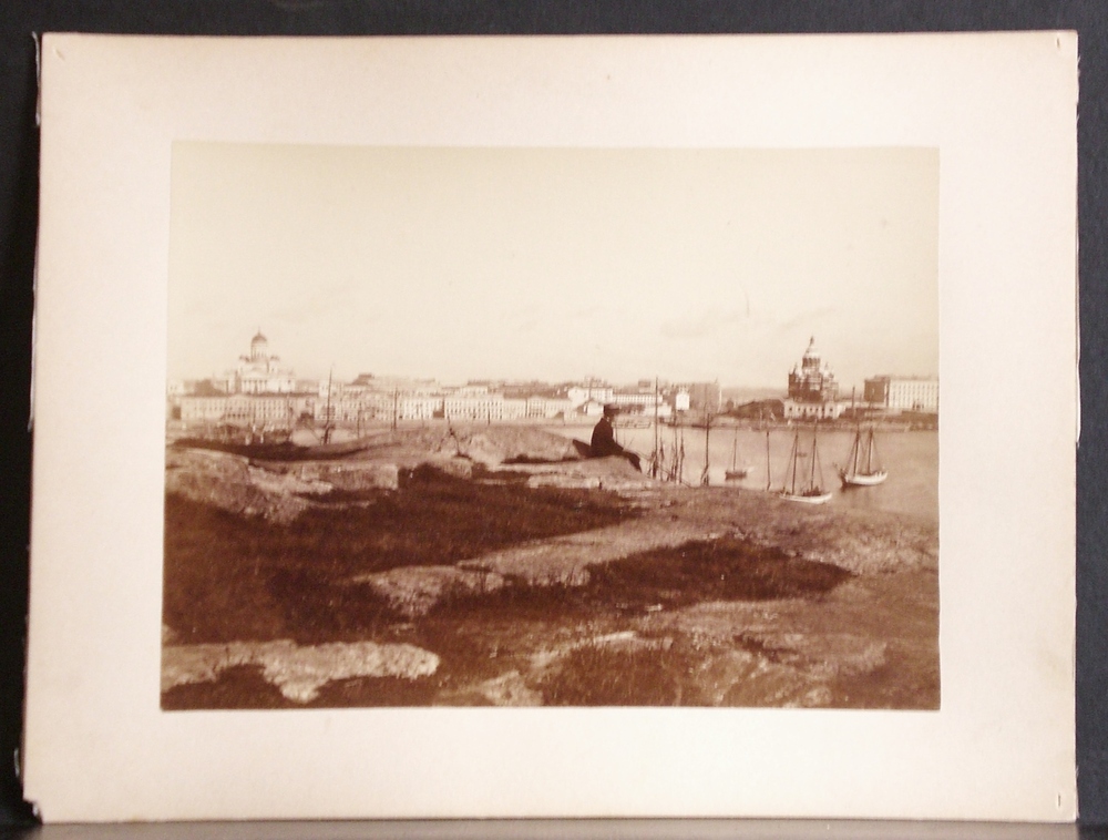 Valokuva. Fotografi. Näkymä Eteläsatamasta. Utsikt över Södra hamnen i Helsingfors.