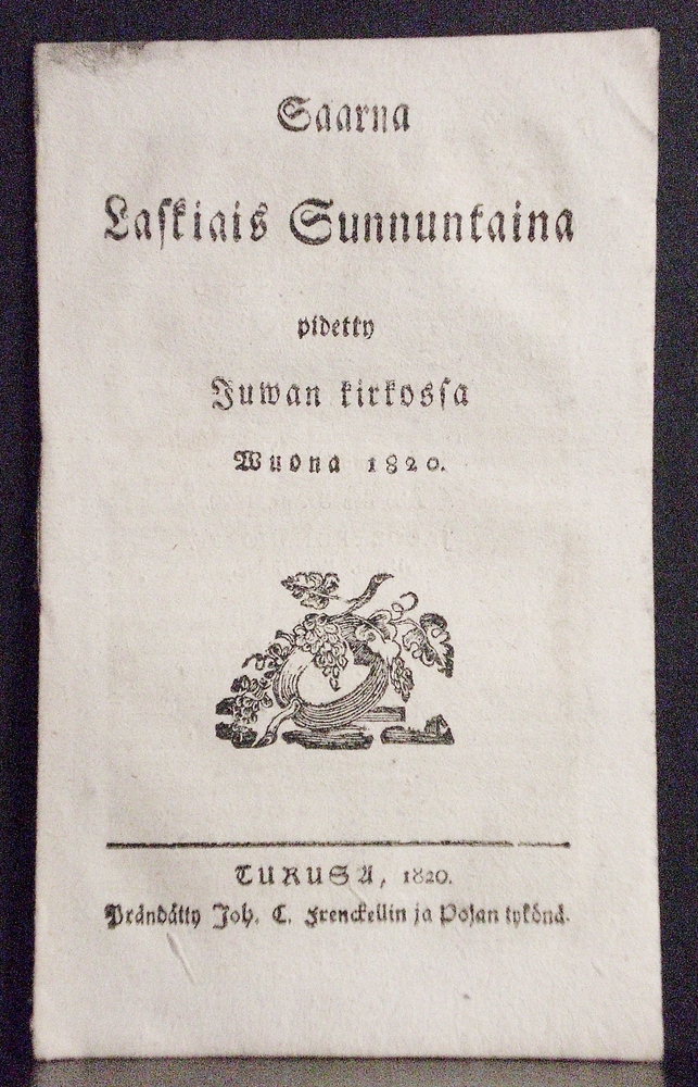 Saarna laskiais sunnuntaina pidetty Juwan kirkossa wuonna 1820