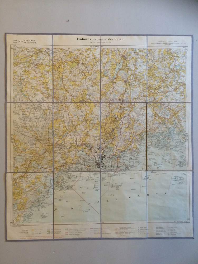 Helsinki - Helsingfors. Finlands ekonomiska karta (1934)