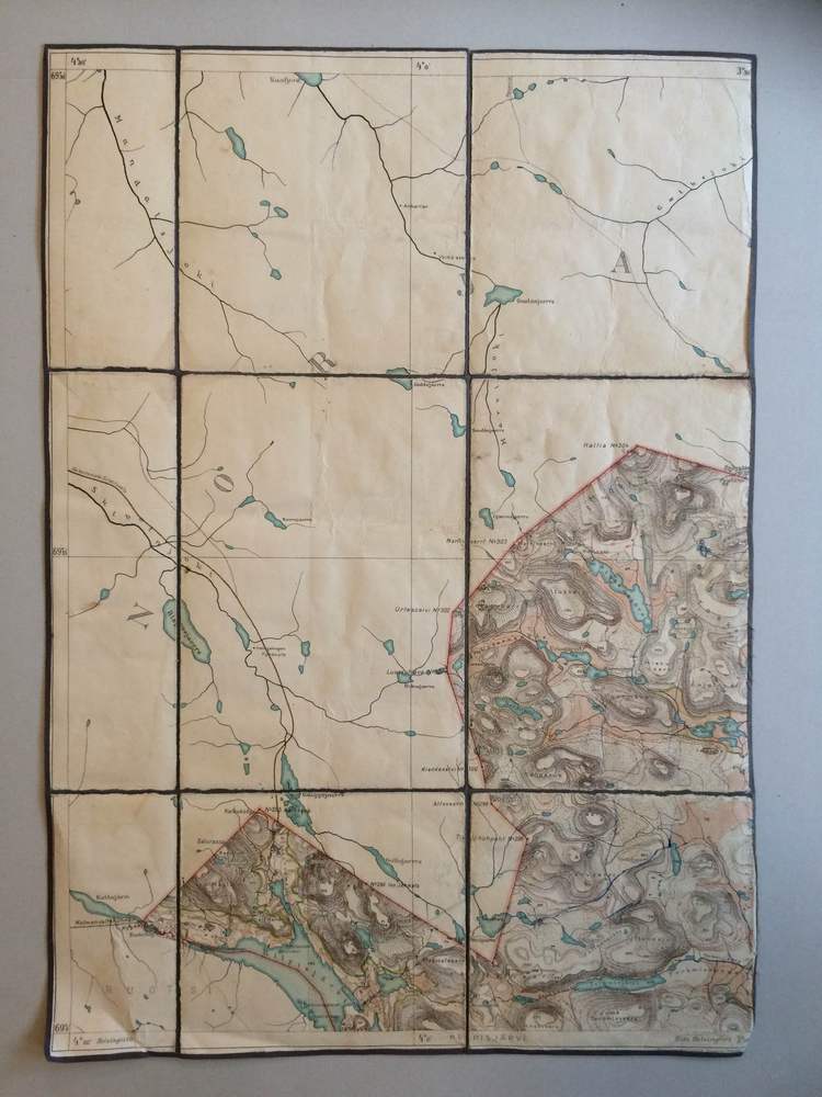 Kilpisjärvi. Topografinen kartta (1920-l.)