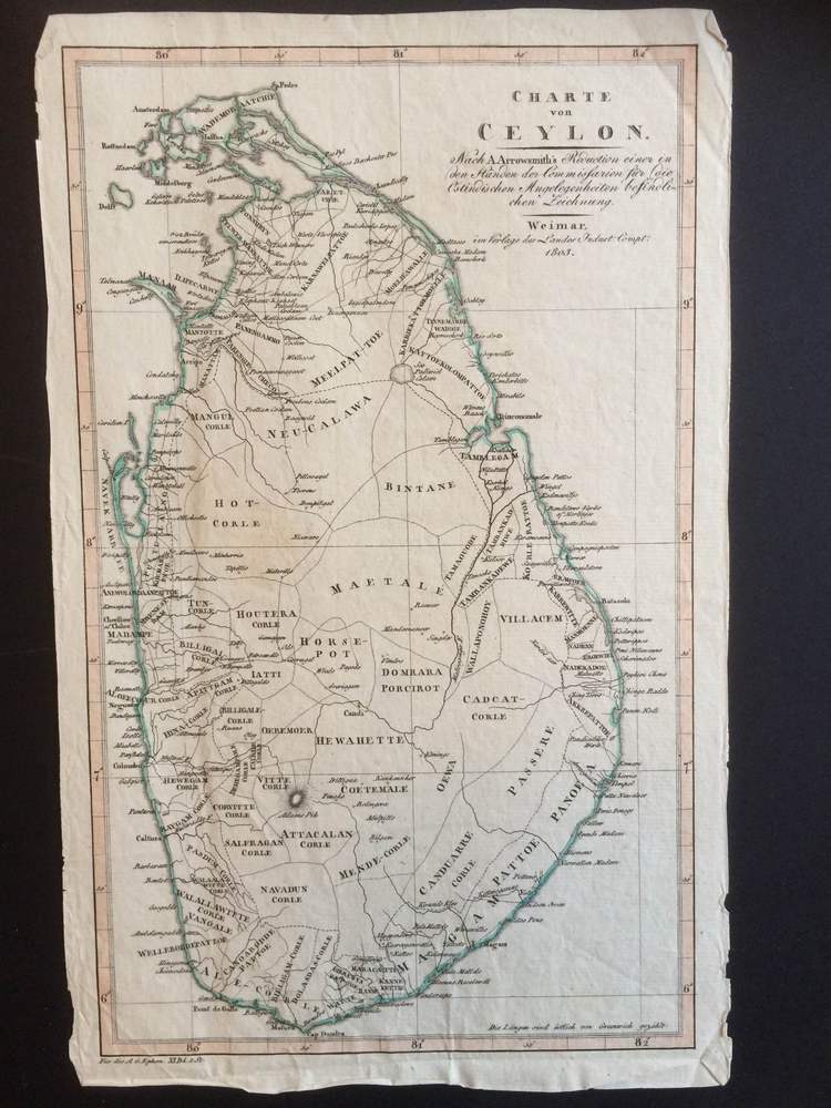 Arrowsmith, A.: Charte von Ceylon