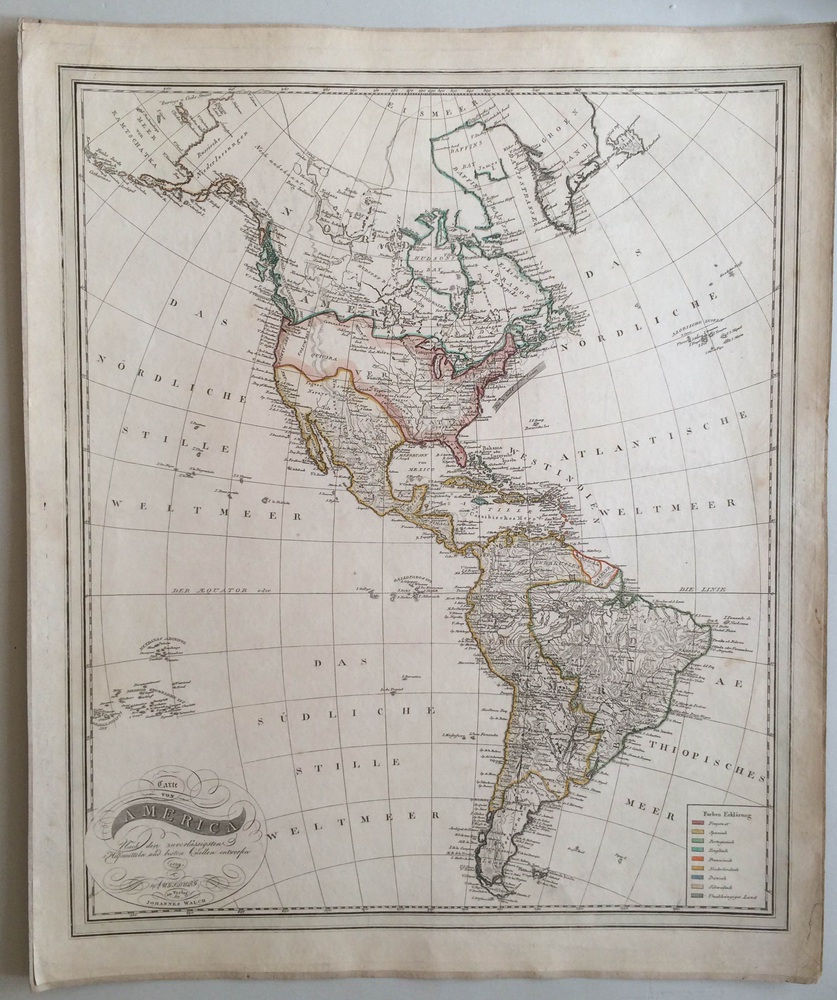 Walch, Johannes (verlag): Carte von America nach den zuverlässigsten Hilfsmitteln und besten Quellen entworfen