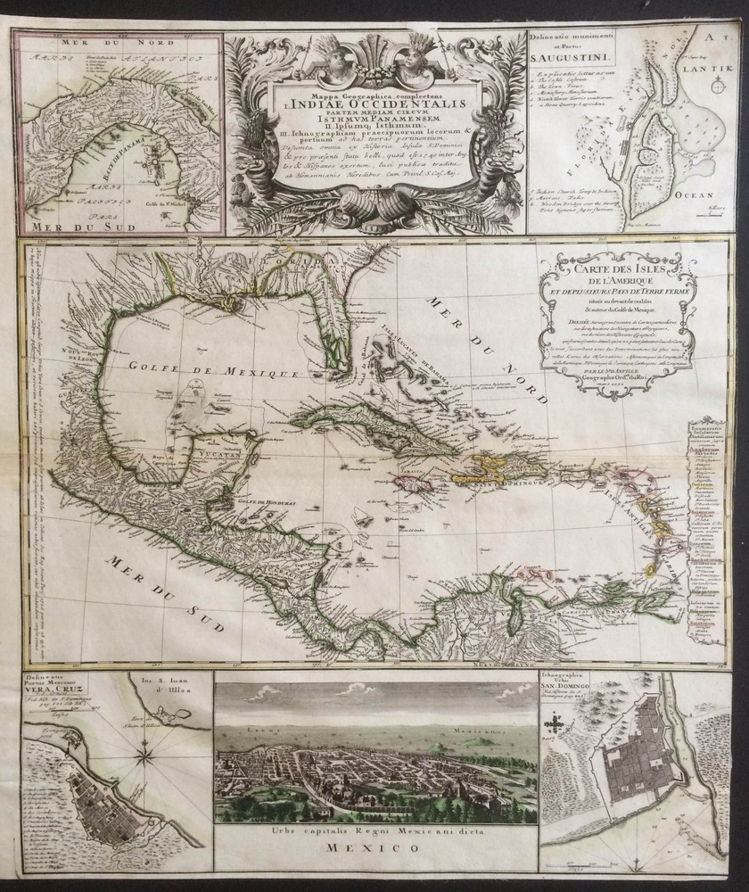 Homann heirs: Mappa Geographica Complectens I. Indiae Occidentalis Partem Mediam Circum Isthmum Panamensem