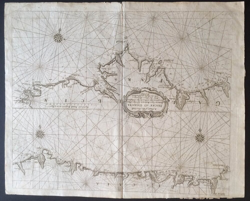 Grierson, G.: A Chart of the Sea Coasts Biscay and Gallicia Between Cape de Machicaca and Cape de Pinas and from Cape de Pinas to Cape de Finisterre