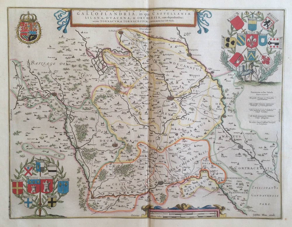 Blaeu, W.J.: Galloflandria in qua Castellaniae Lilana, duacena, & orchiesia, cum dependentibus ; necnon Tornacum, et Tornacesium