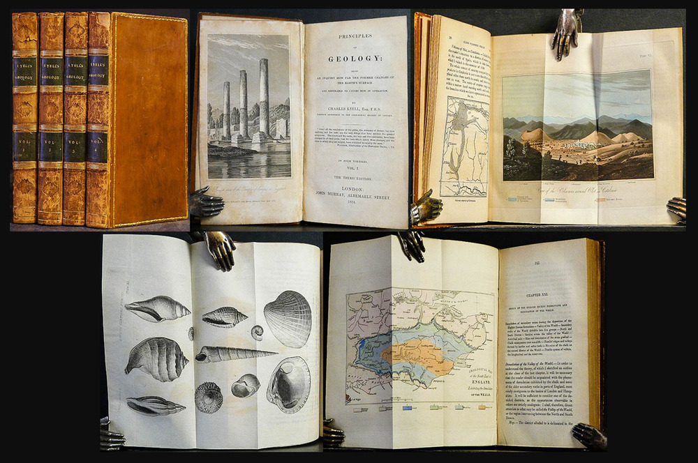 Lyell, Charles (1797-1875): Principles of geology: being an inquiry how far the former changes of the earth's surface are referable to causes now in operation. I-IV