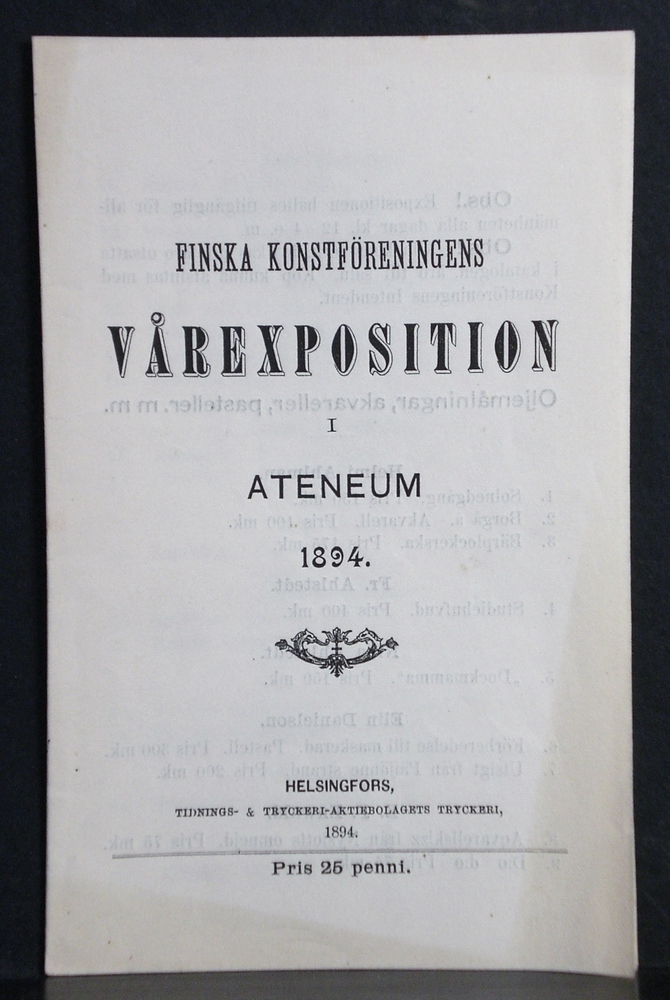 Finska konstföreningens vårexposition i Ateneum 1894