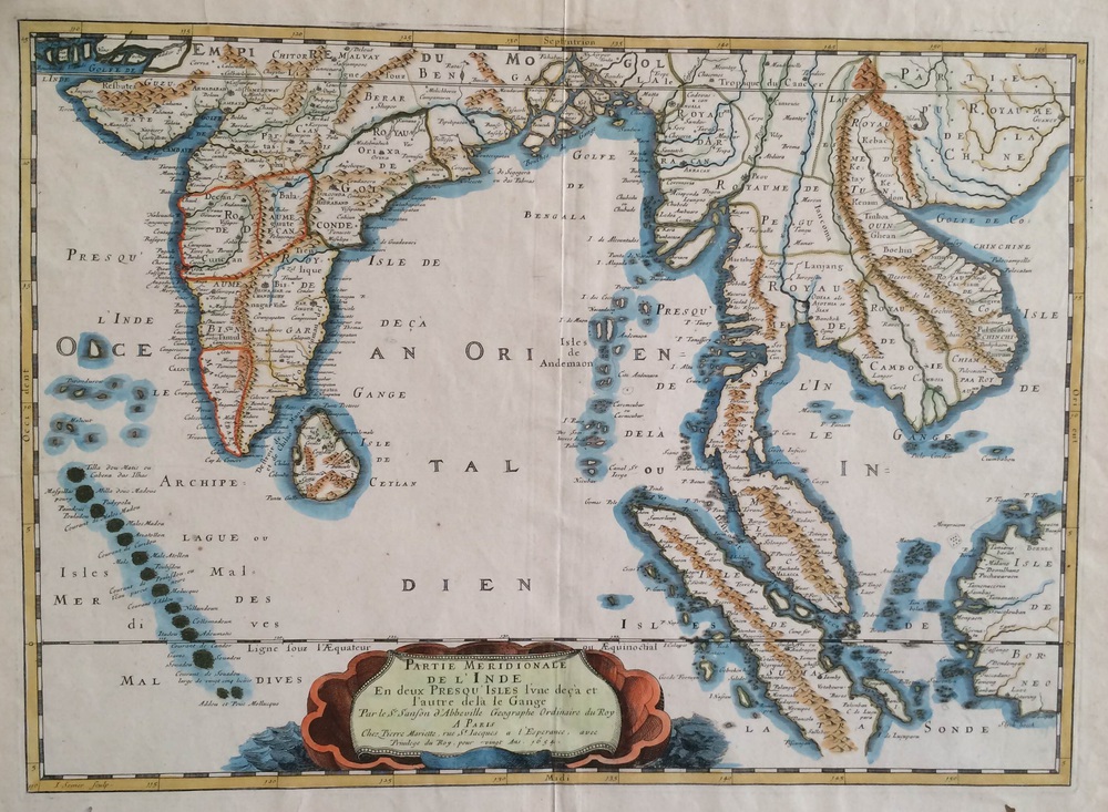 Sanson, N.: Partie Meridionale de l'Inde en deux presqu'isles...