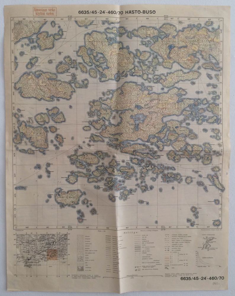 Hästö-Busö. Topografisk karta (1938)
