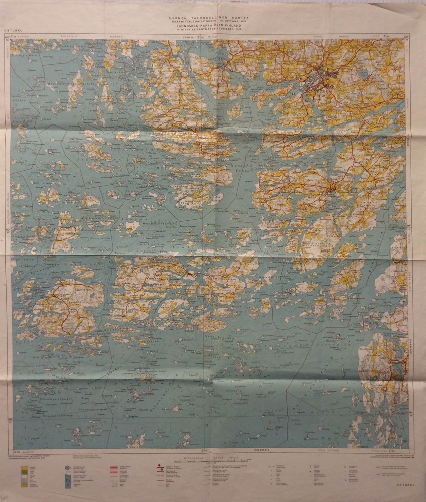 Turku. Suomen taloudellinen kartta (1952)