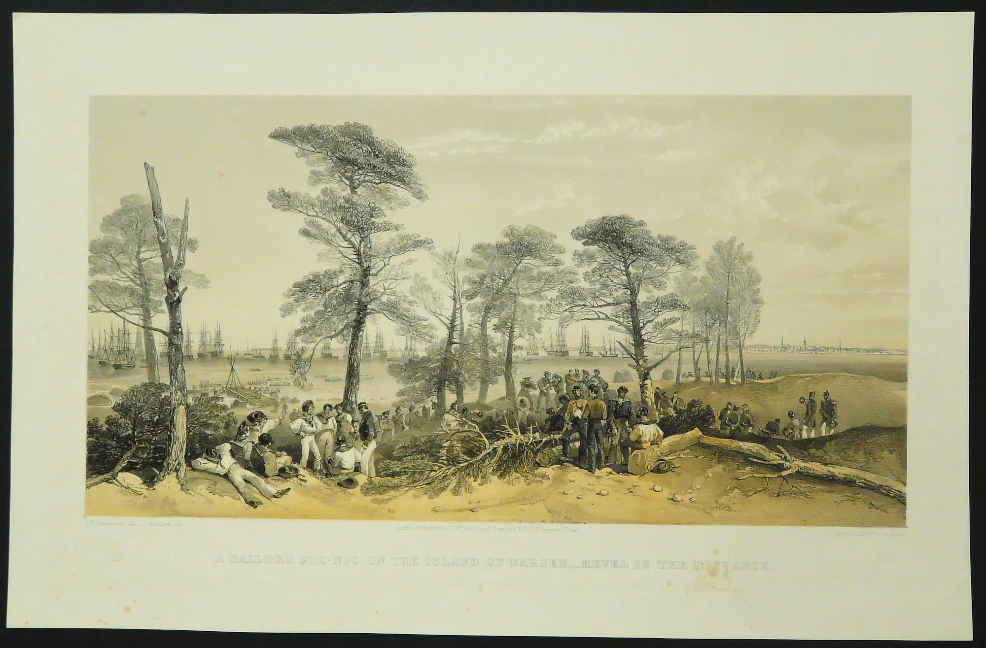 Carmicheal, J.W.: A sailors pic-nic on the island of Nargen, -Revel in the distance