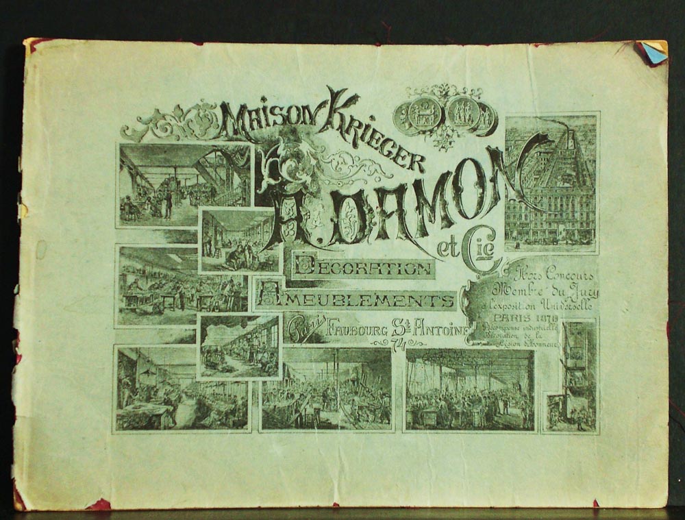 Maison Krieger. A. Damond Cie. Decoration. Ameublements