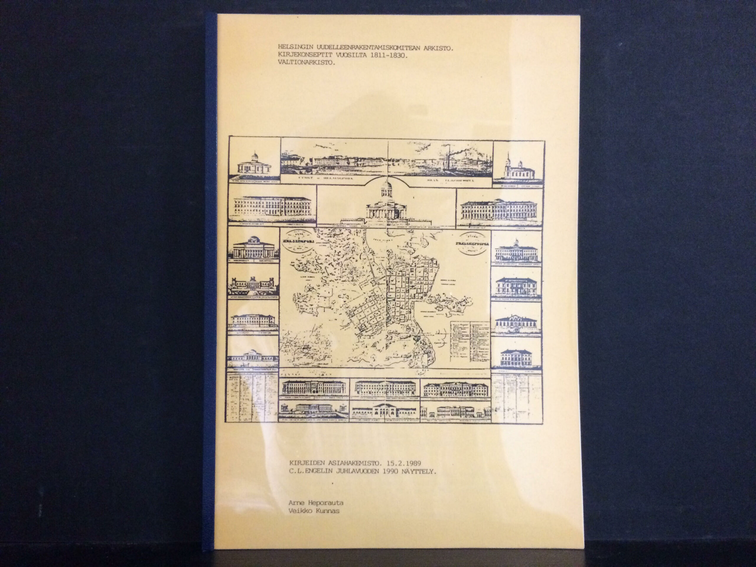 Heporauta, A.; Kunnas, V.: Kirjeiden asiahakemisto. 15.2.1989. C.L. Engelin juhlavuoden 1990 näyttely