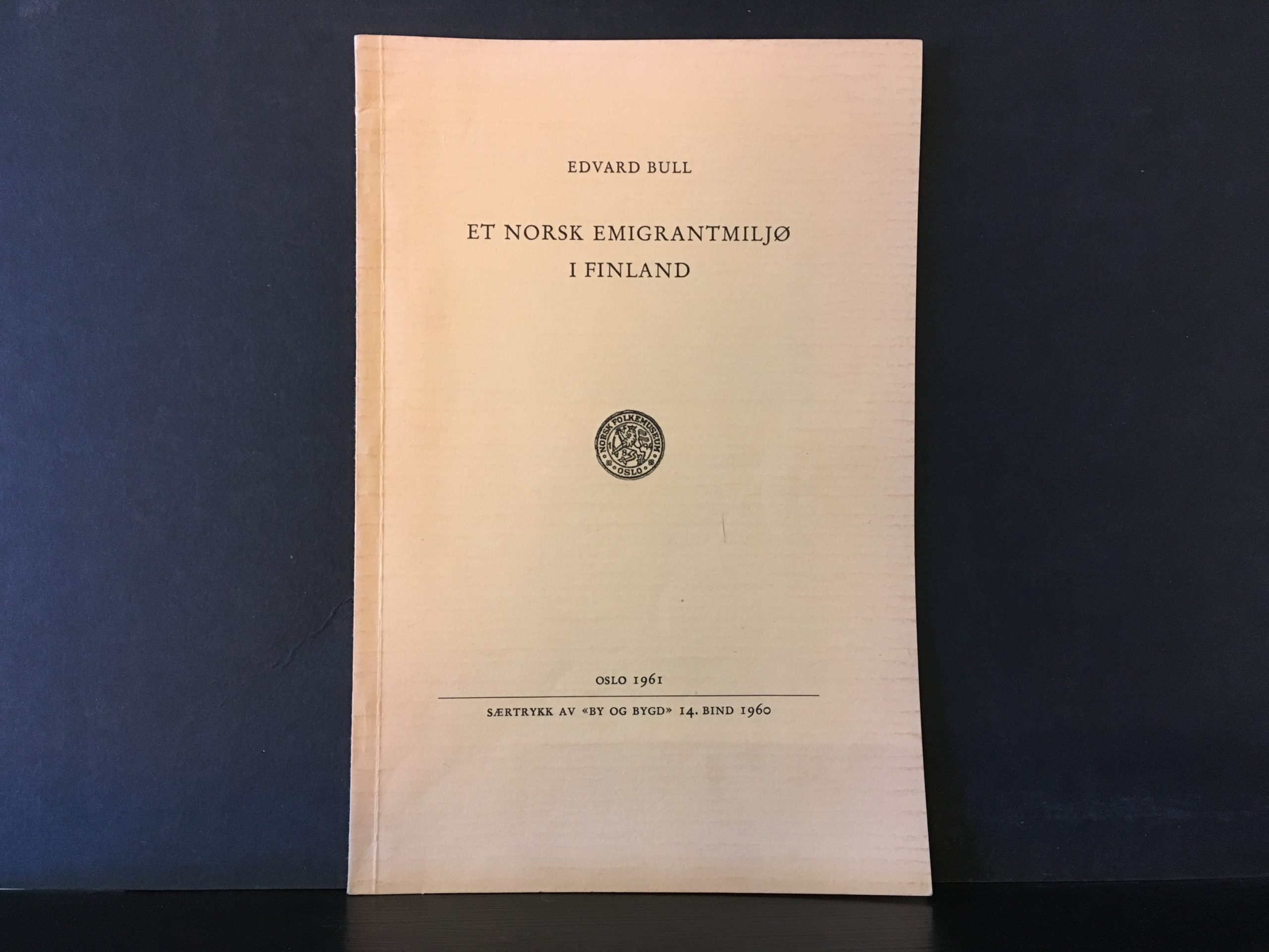 Bull, Edward: Et norsk emigrantmiljø i Finland