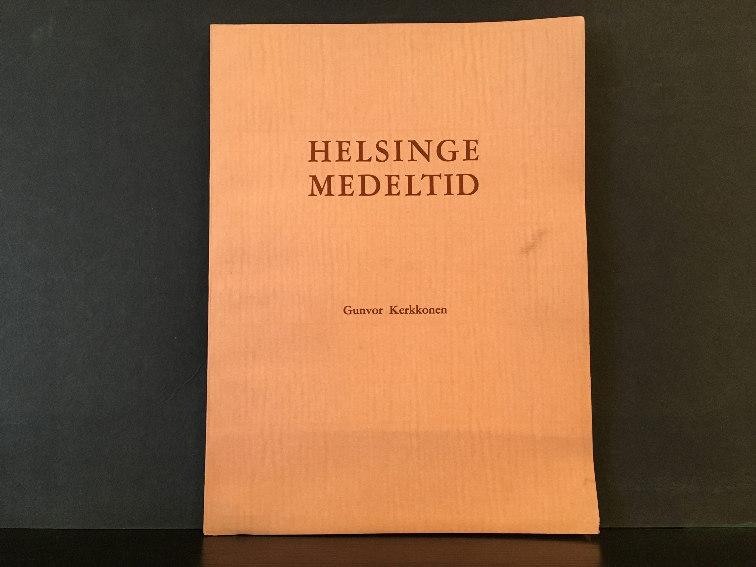 Kerkkonen, Gunvor: Helsinge medeltid