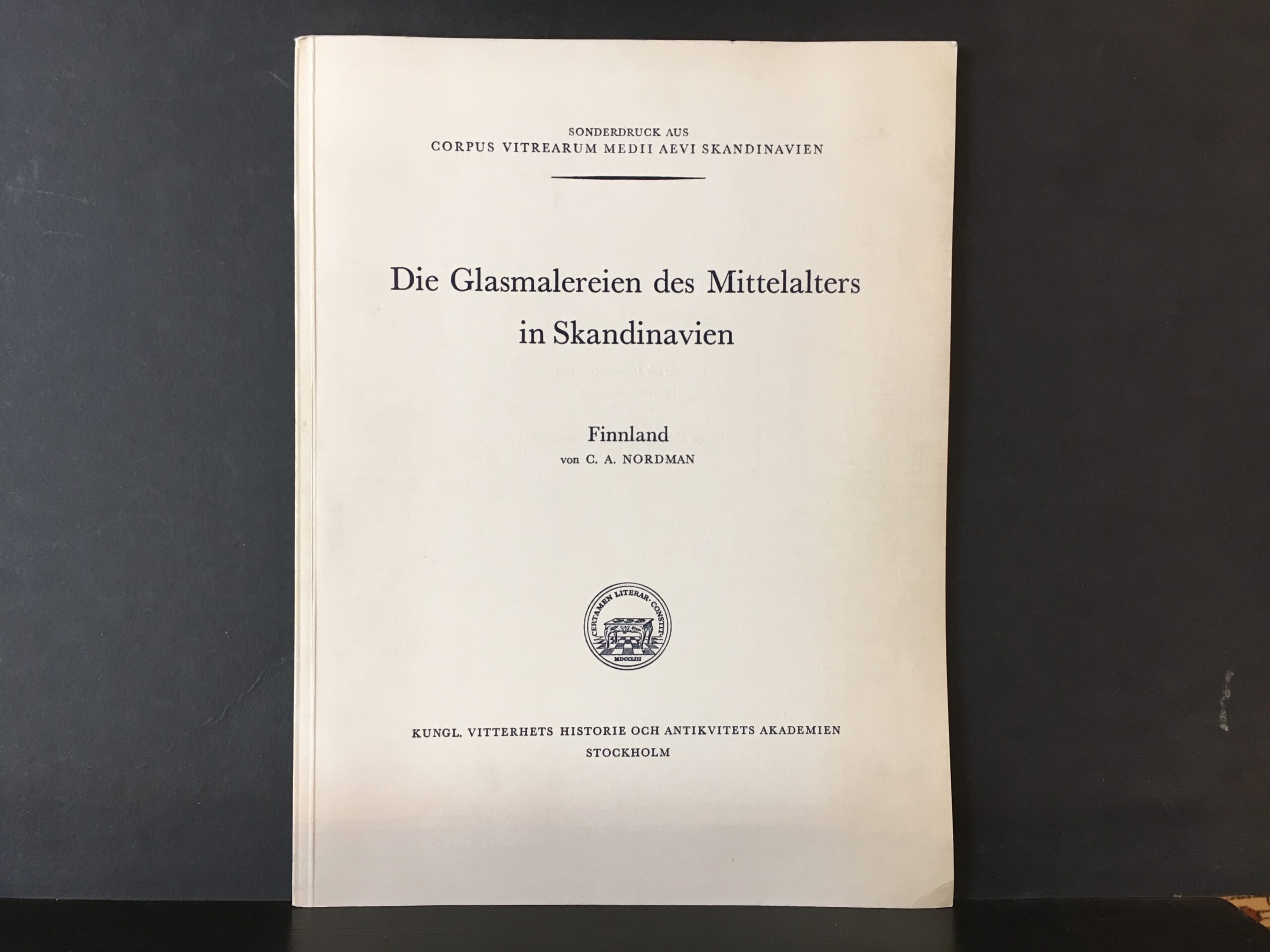 Nordman, C. A.: Die Glasmalereien des Mittelalters in Skandinavien