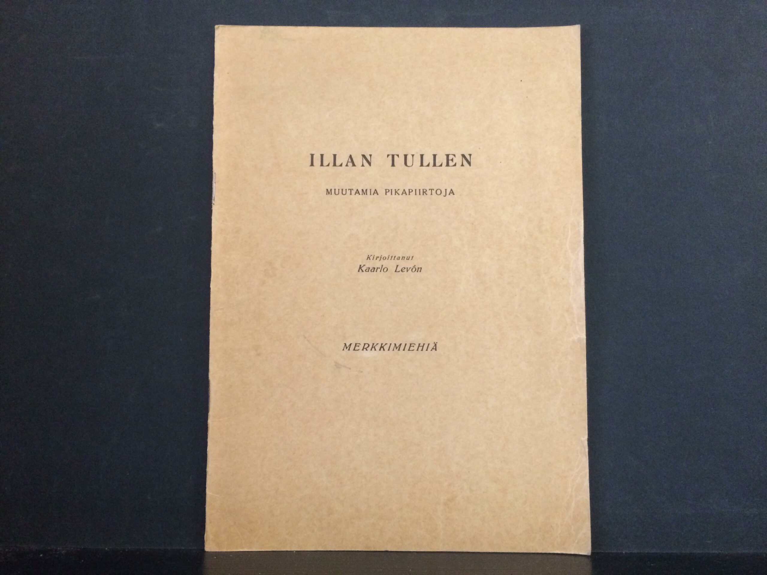 Levón, Kaarlo: Illan tullen. Muutamia pikapiirtoja (*omiste)