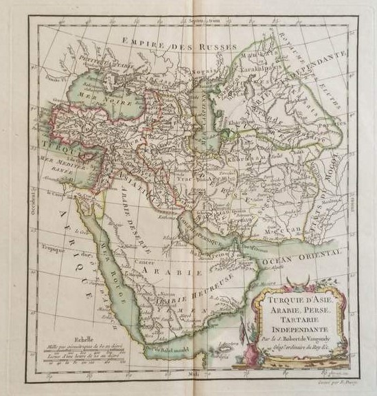 Robert de Vaugondy, G.: Turquie d'Asie, Arabie, Perse, Tartarie Indépendante