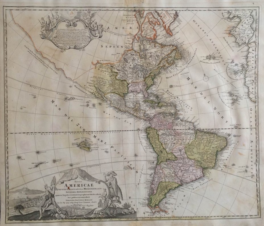 Homann, Joh. Bapt.: Totius Americae Septentrionalis et Meridionalis