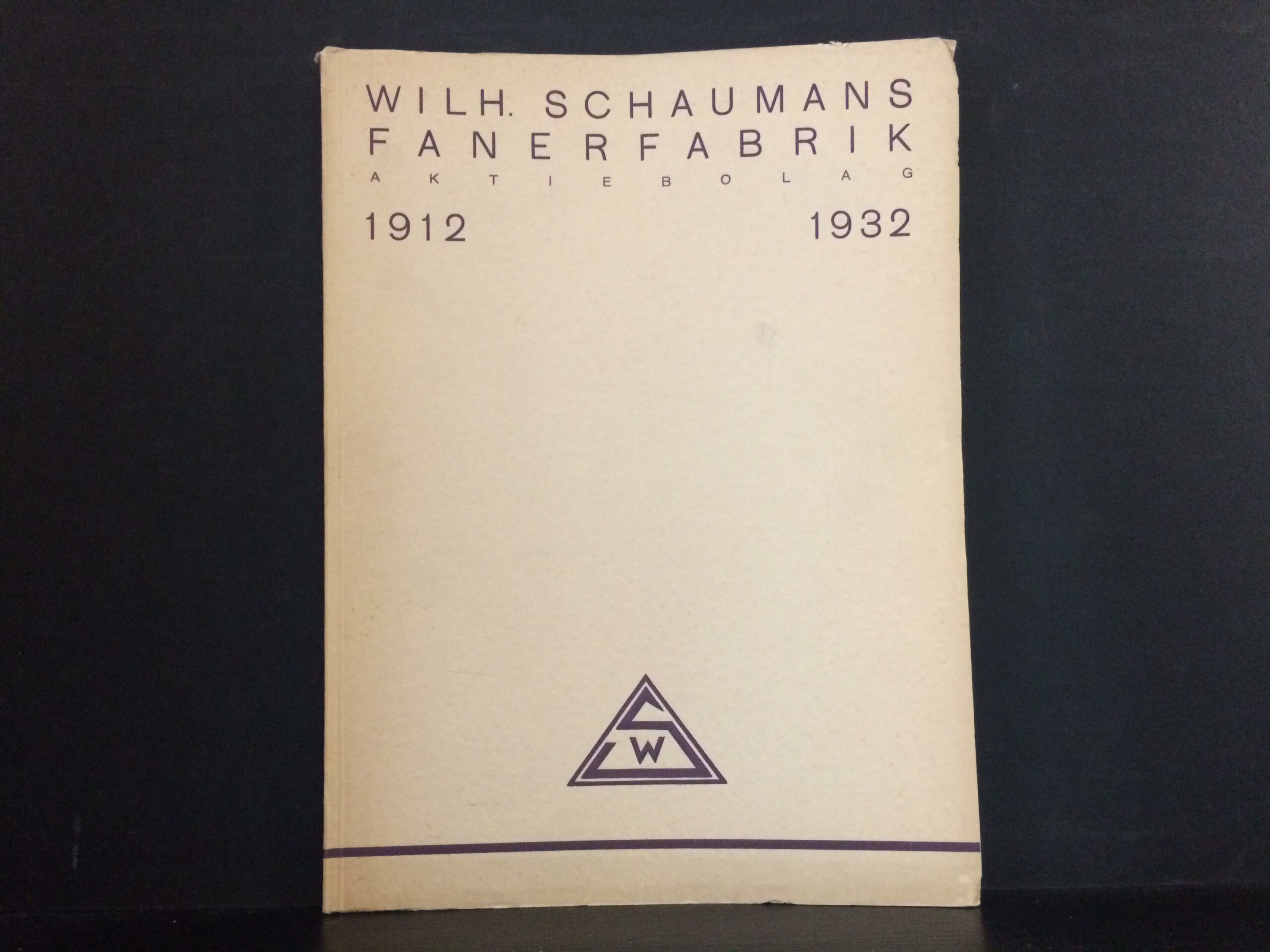 Wilh. Schaumans Fanerfabrik Aktiebolag 1912-1932