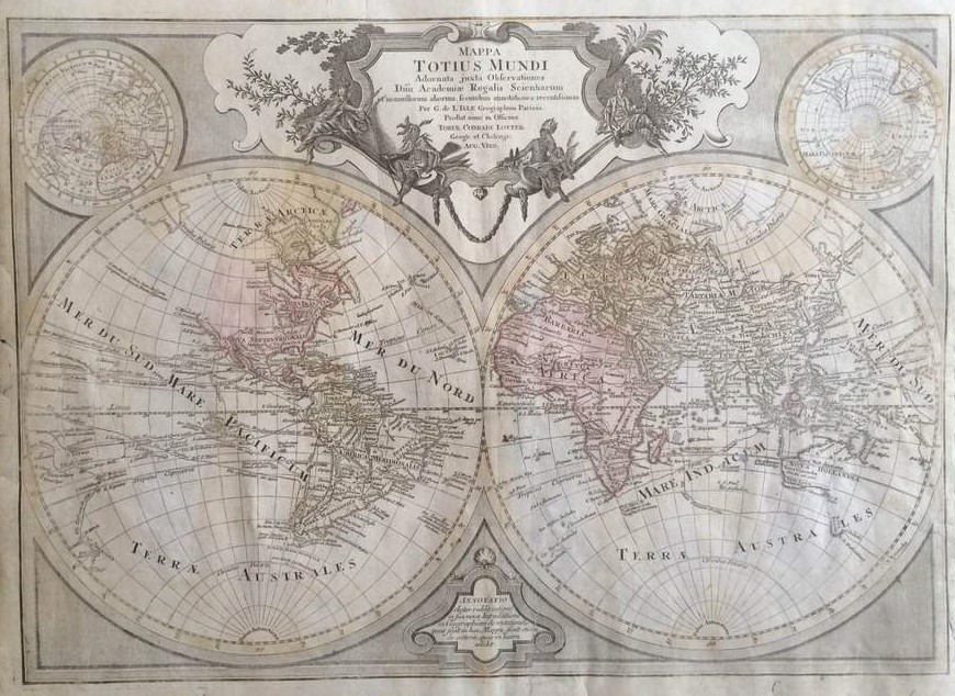 Lotter, T. C.: Mappa Totius Mundi Adornata juxta Observationes Dnn Academiae Regalis Scientarum