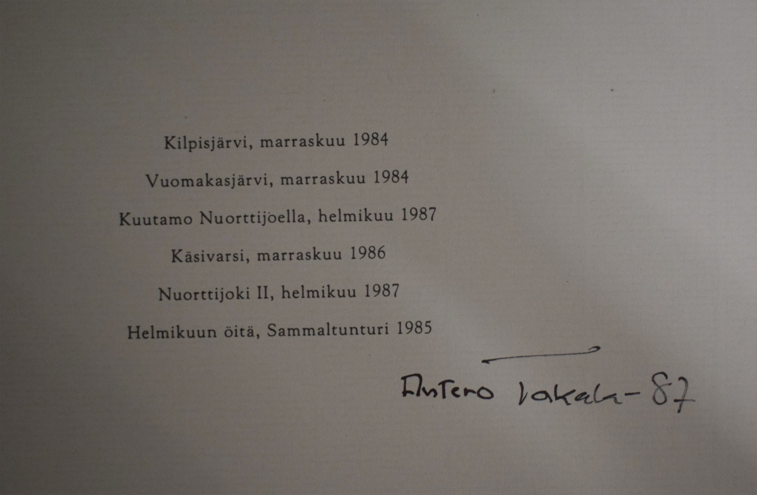 Takala, Antero: Kaamos. Hämärän Maisemat - Landscapes of Darkness I (*signed edition 62/150) - Image 3