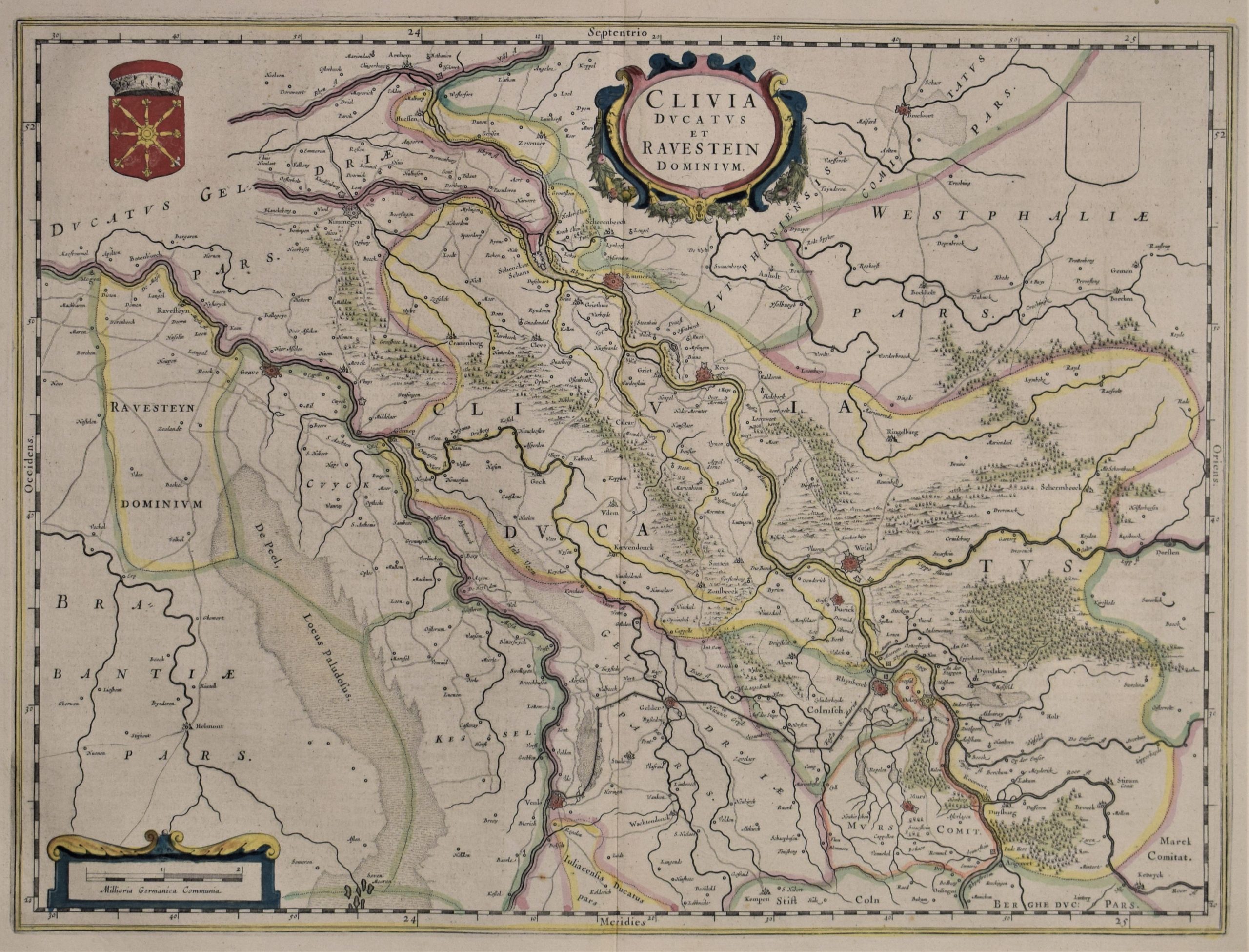 Blaeu, W. J.: Clivia Ducatus et Ravenstein Dominium