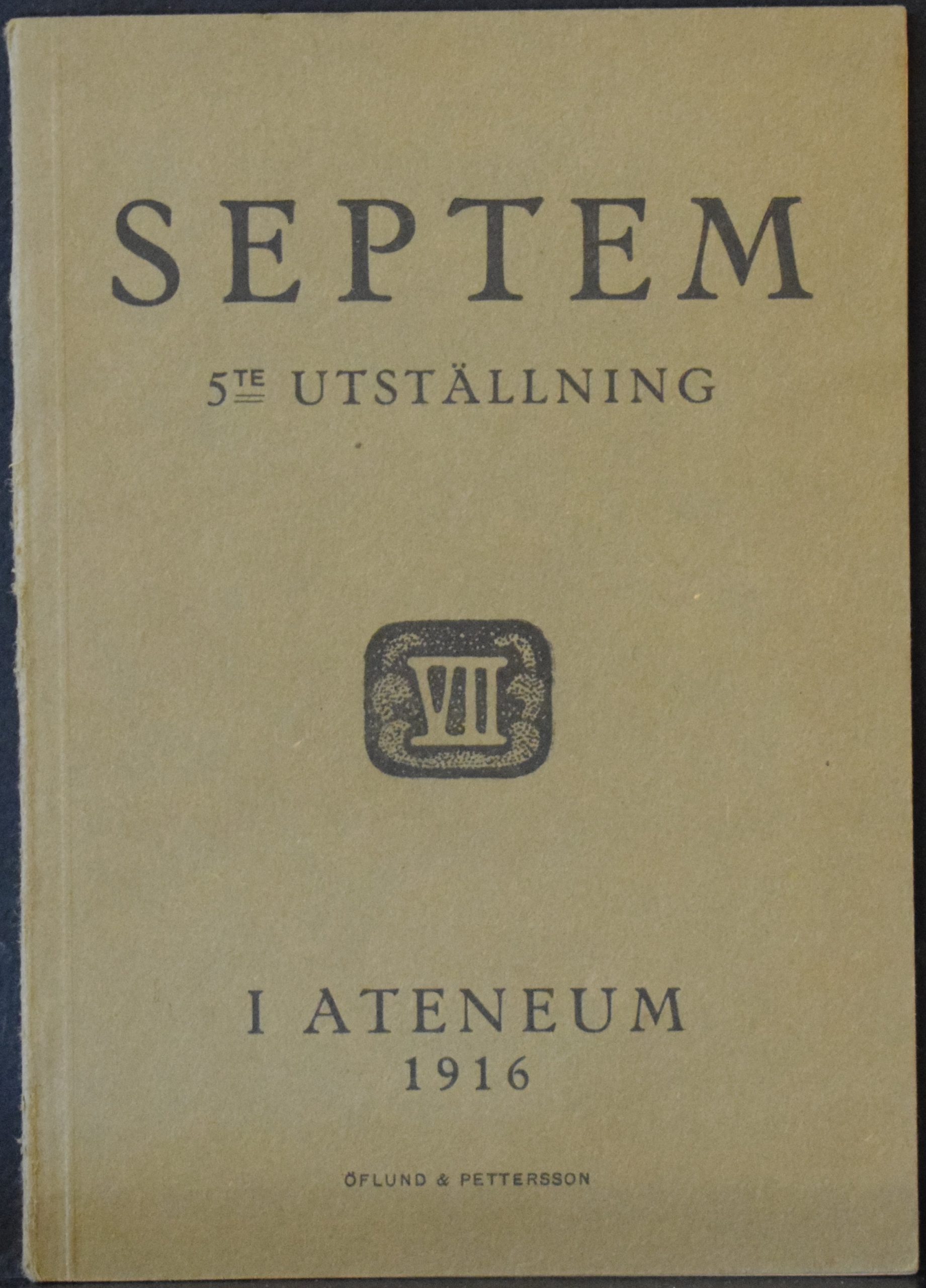 Septem - 5te utställning i Ateneum 1916