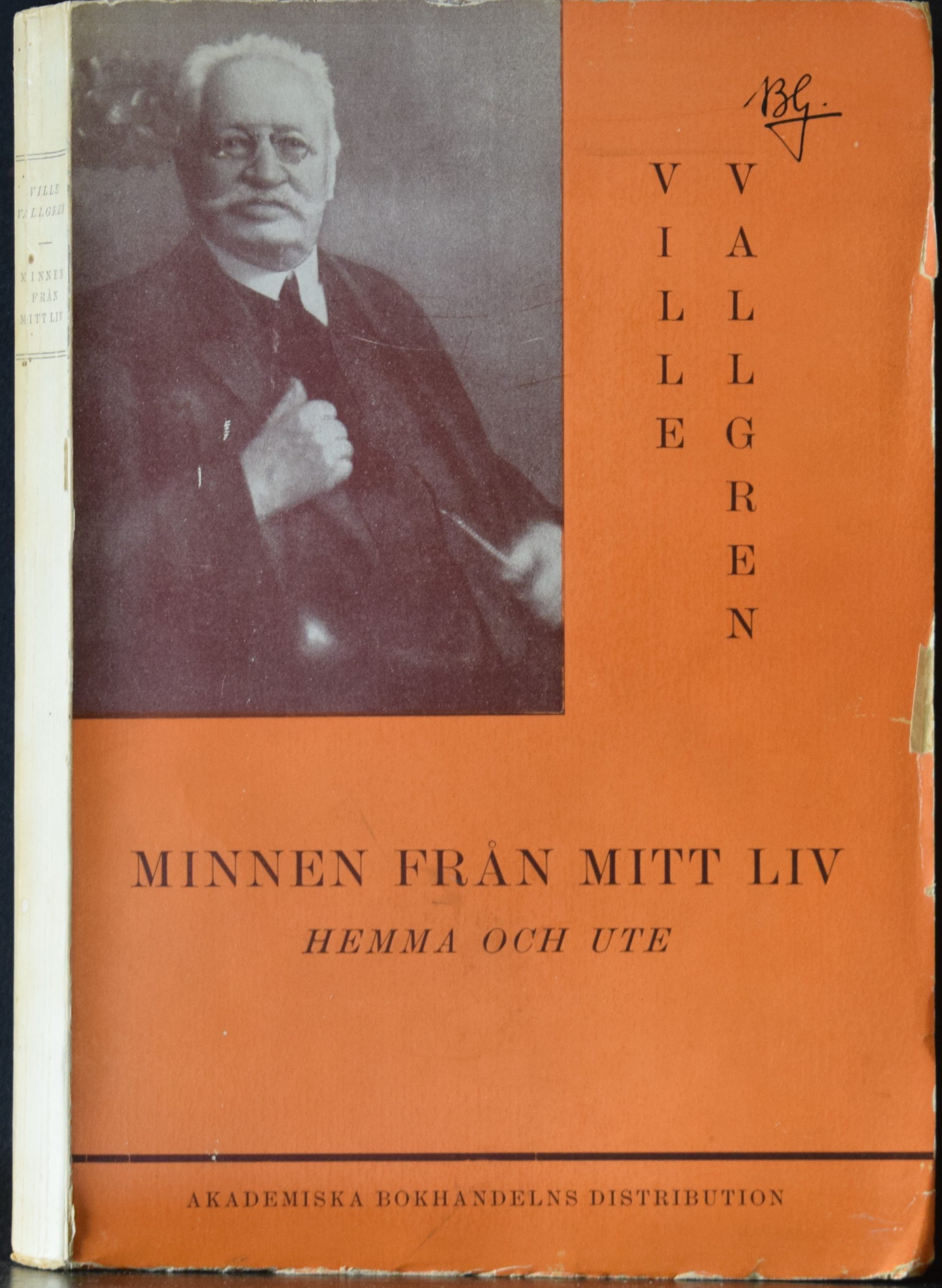Vallgren, Ville: Minnen från mitt liv (dedikation)
