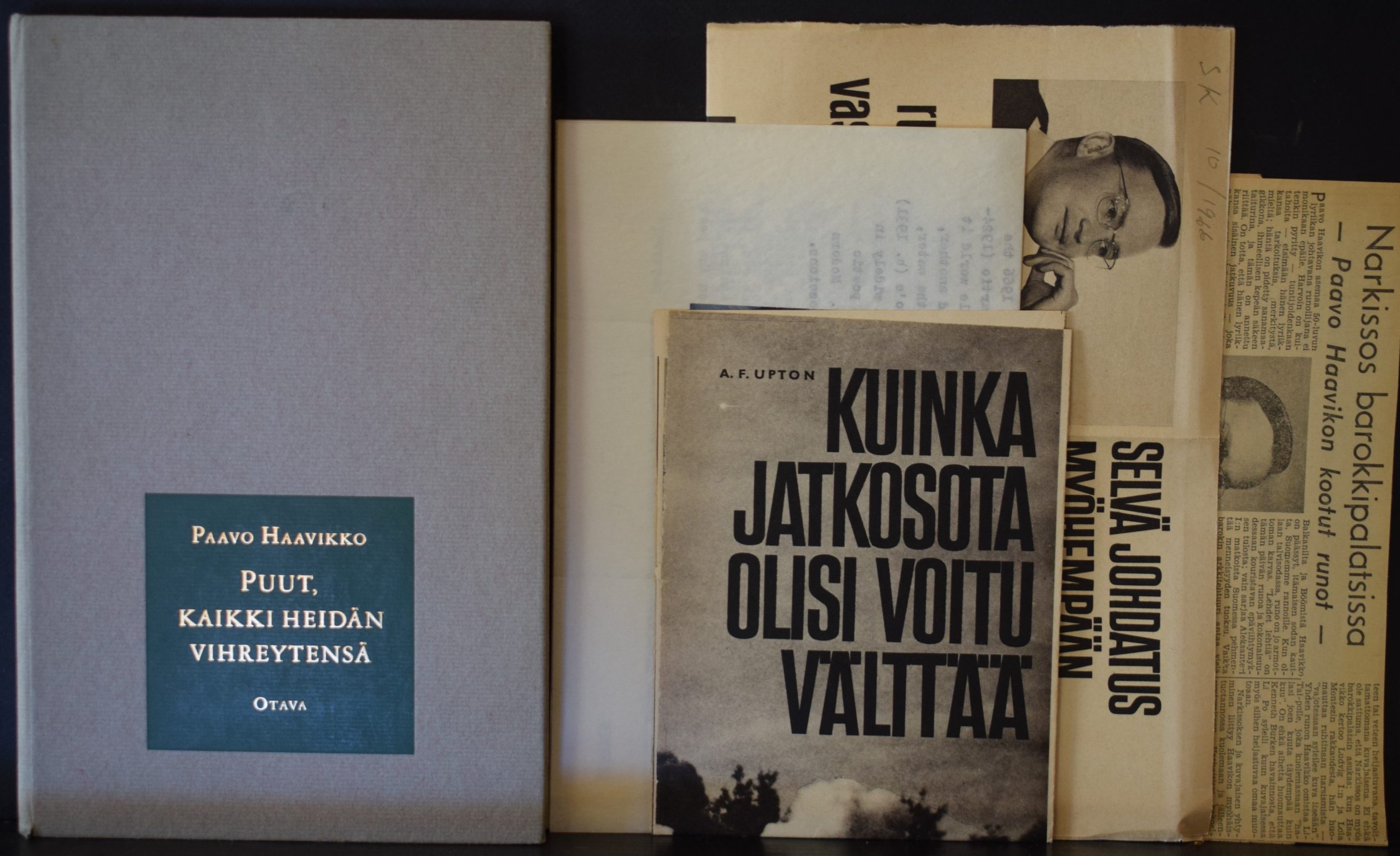 Haavikko, Paavo: Puut, kaikki heidän vihreytensä (Tekijän omiste Irma ja Kai Laitiselle) - Image 3