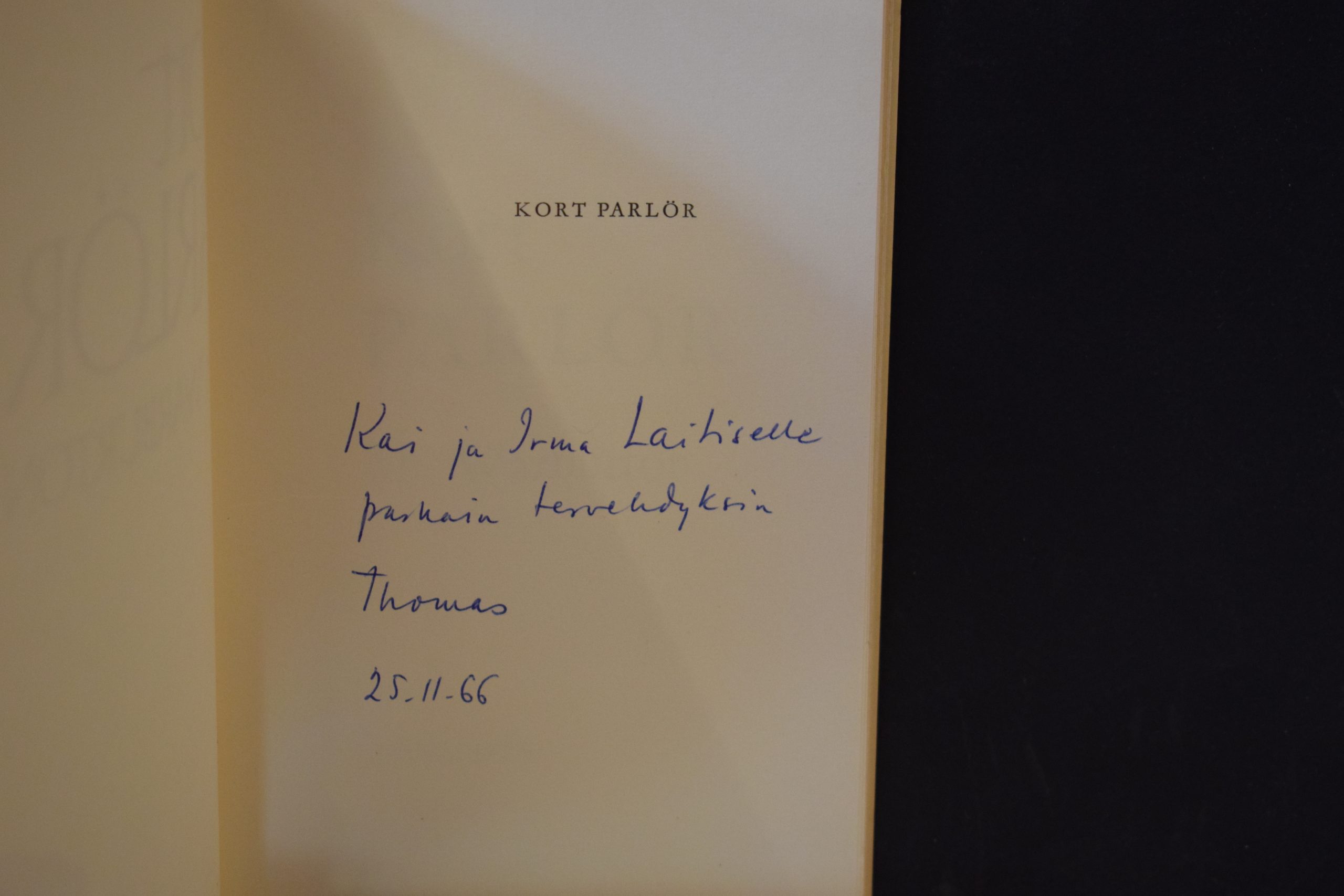 Warburton, Thomas: Kort pärlor (dedikation) - Image 2