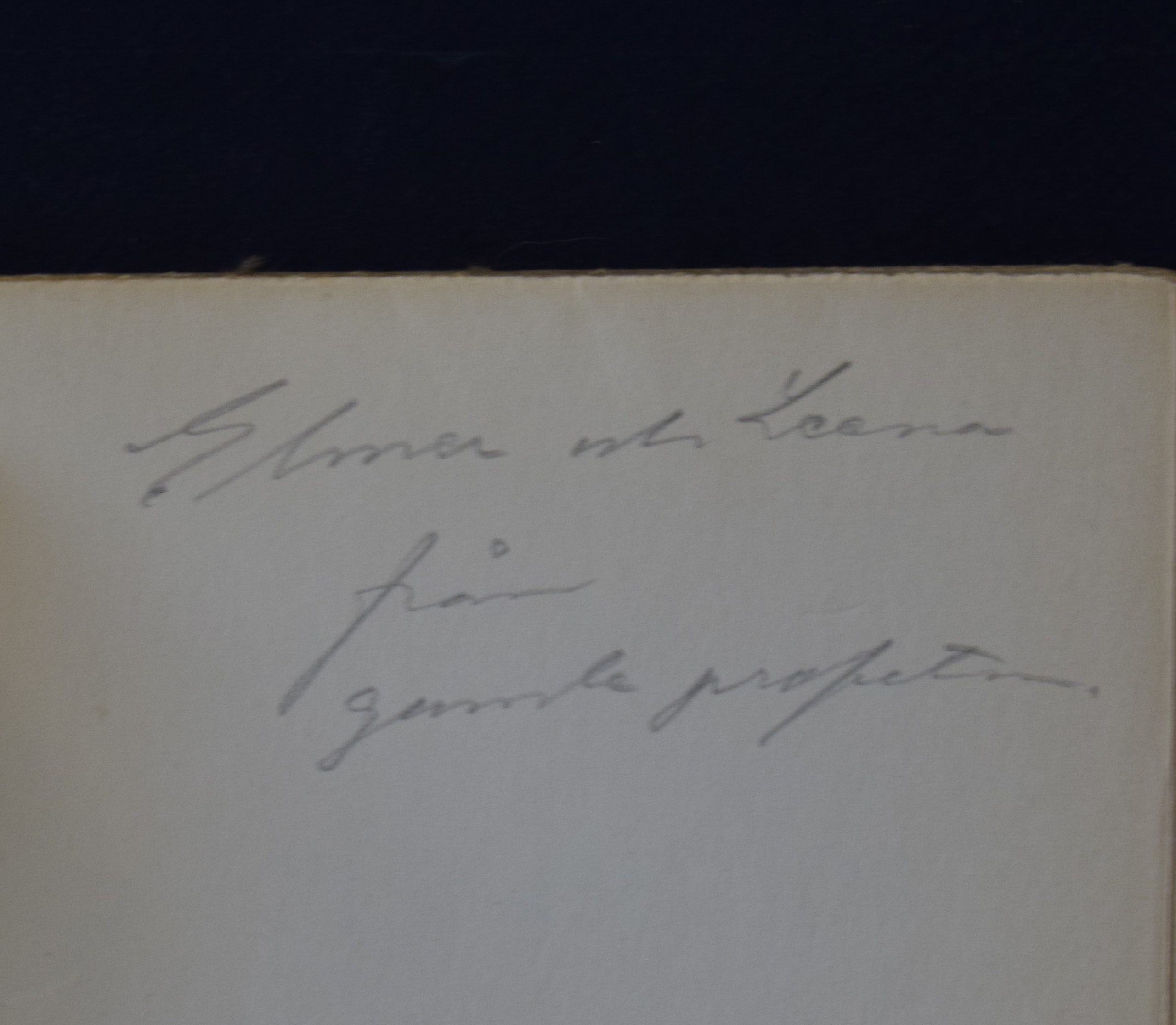 Björling, Gunnar: Ohjälpligheten (dedikation till Leena och Elmer Diktonius) - Image 2