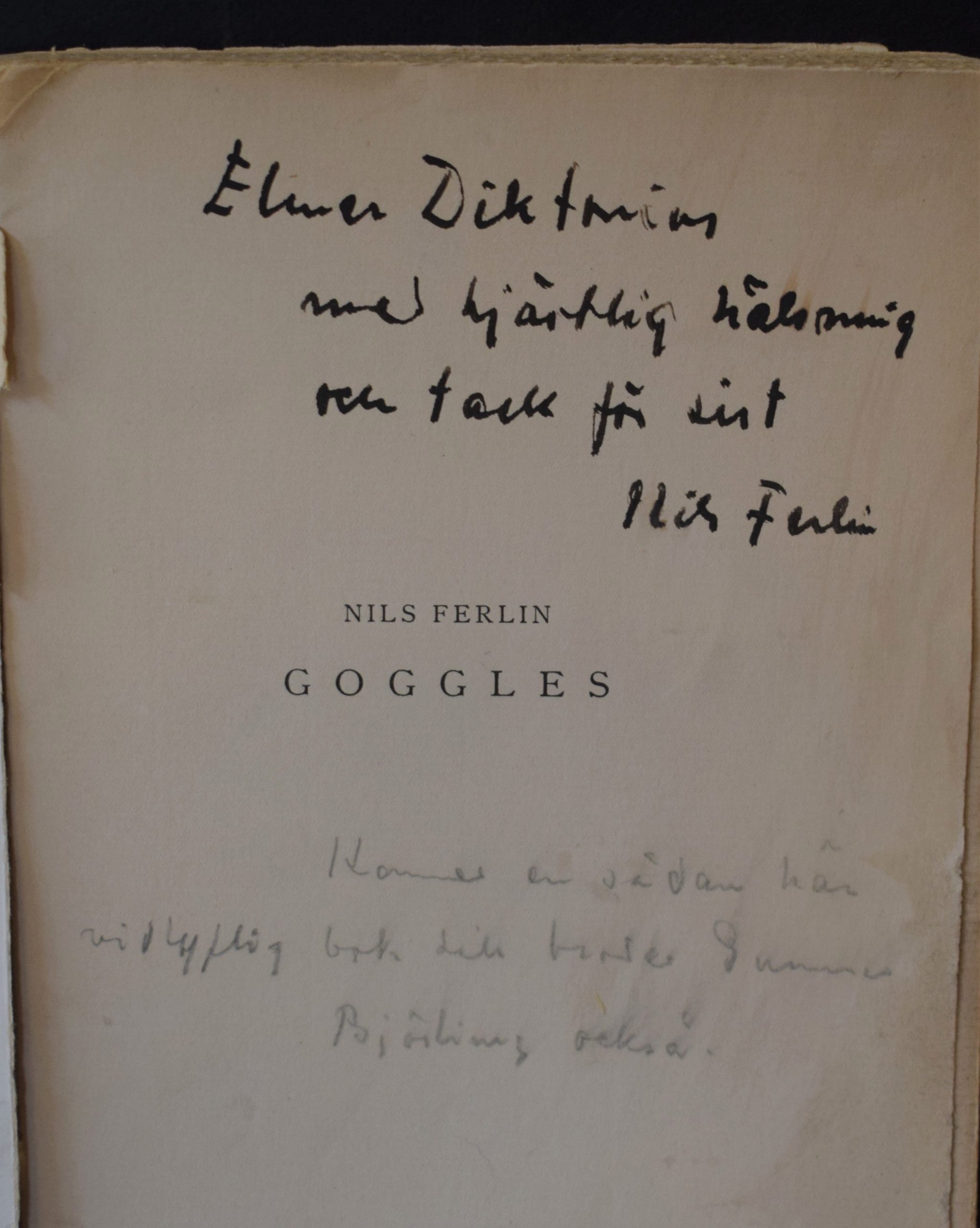 Ferlin, Nils: Goggles (dedikation) - Image 2