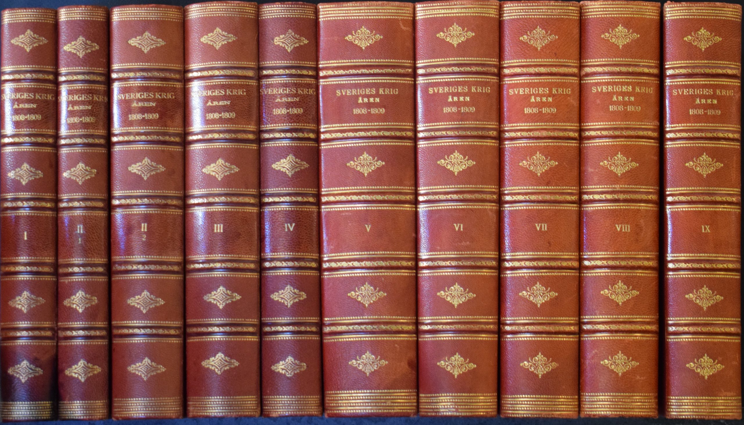 Sveriges krig åren 1808 och 1809 utgifvet af generalstabens krigshistoriska afdelning I-IX