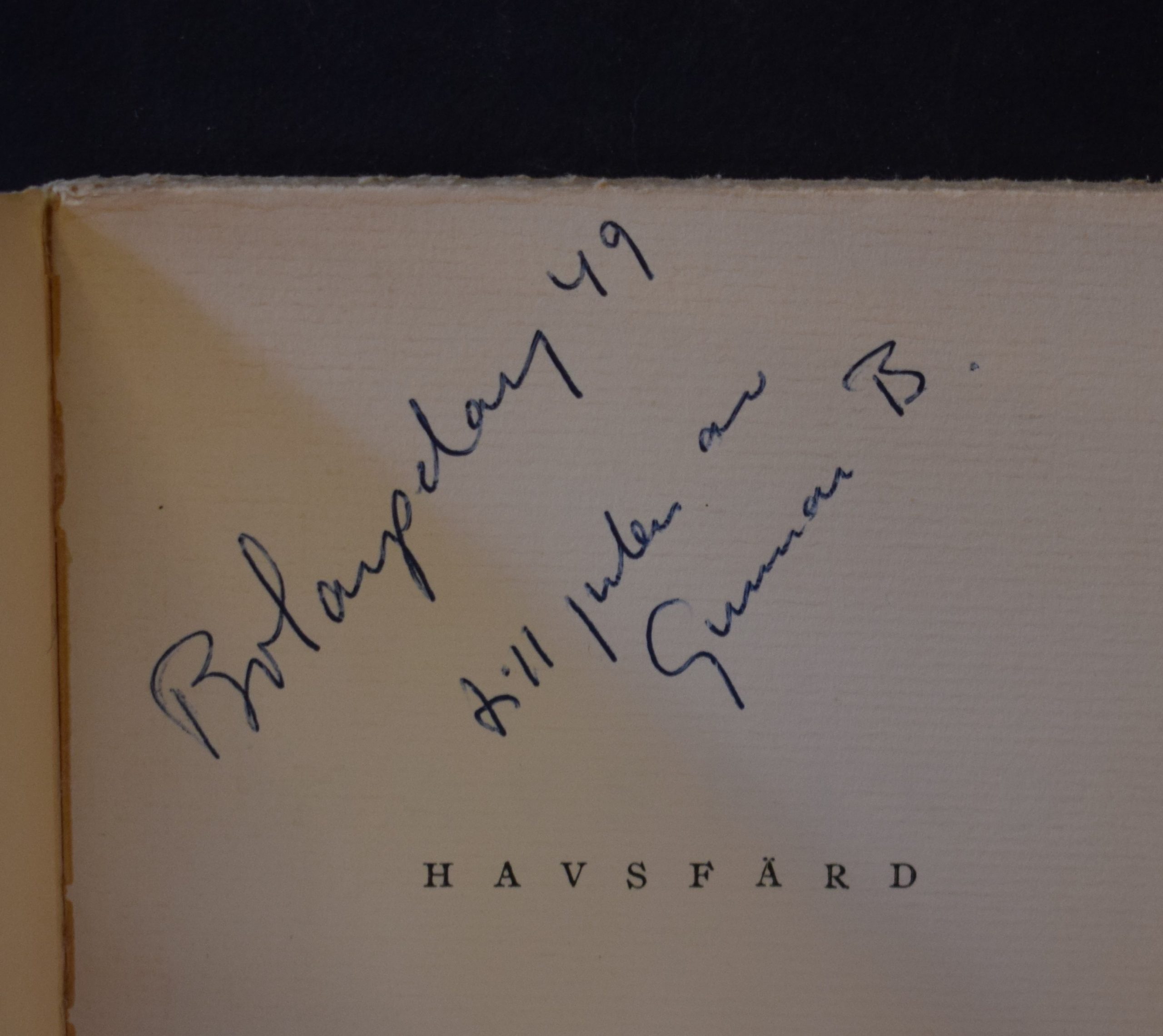 OIin, Ulla: Havsfärd (dedikation) - Image 2