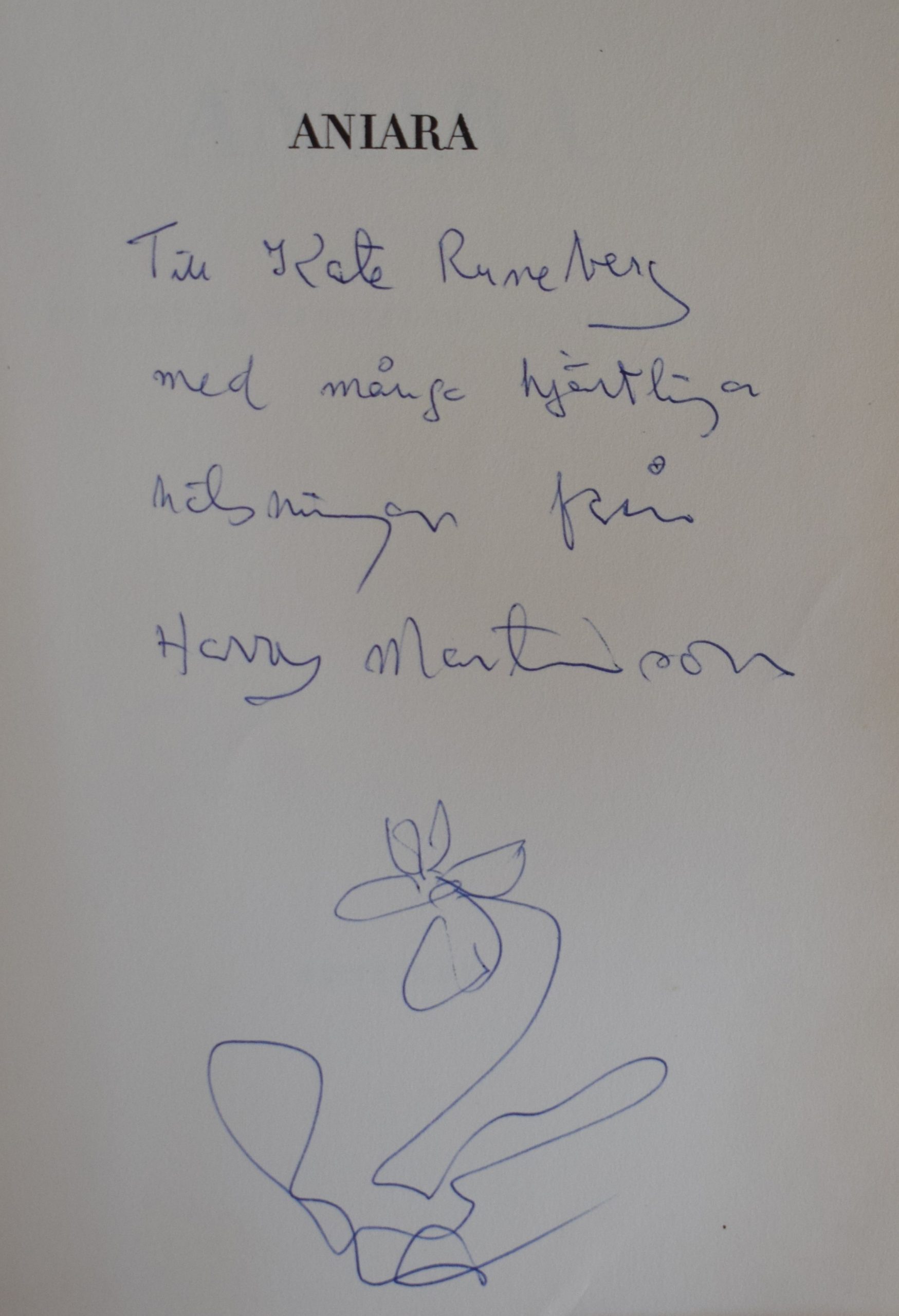Martinson, Harry: Aniara (med dedikation) - Image 2