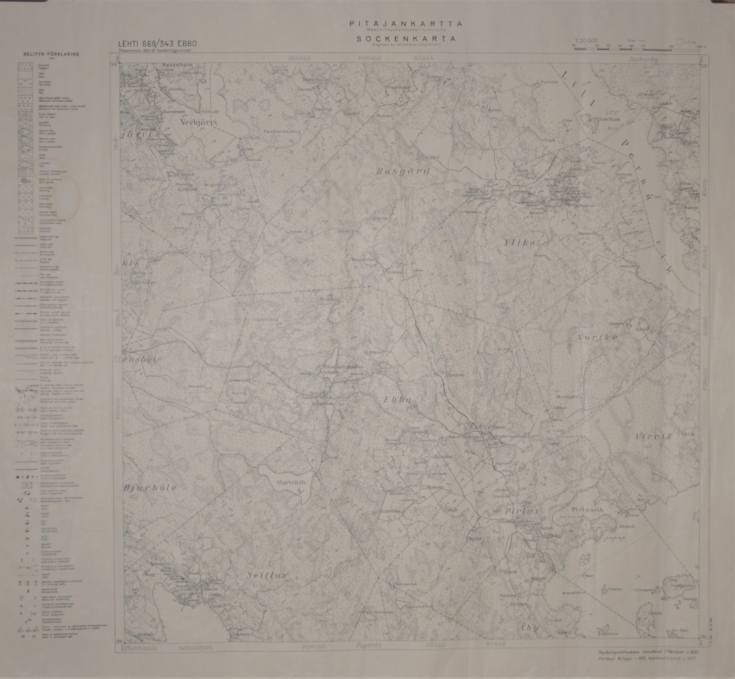 Ebbo - Epoo (1937) Pitäjänkartta – sockenkarta