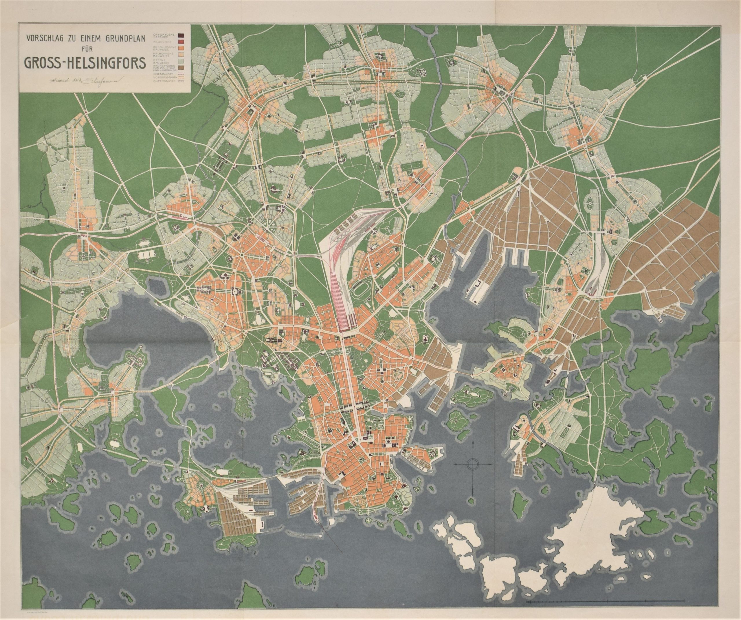 Saarinen, E.: Vorschlag zu Einem Grundplan für Gross-Helsingfors (1918)