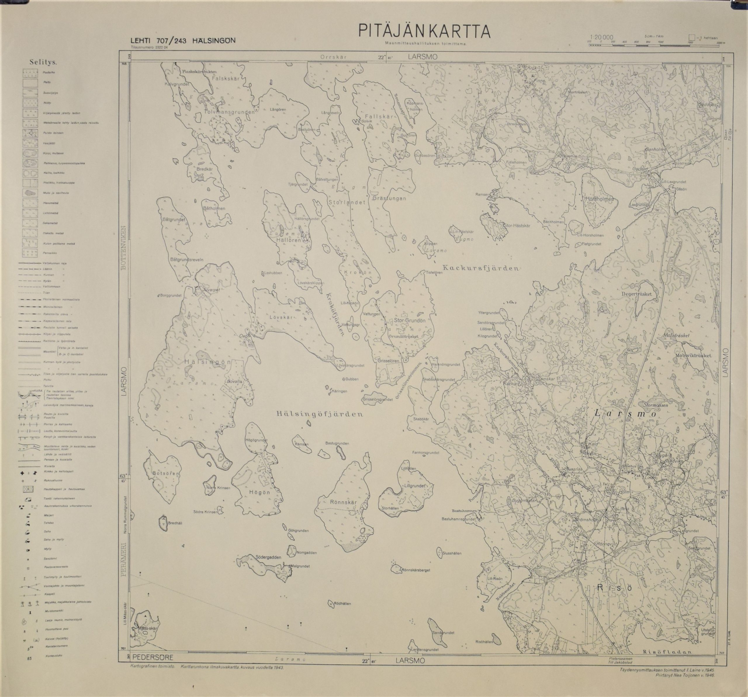 Hälsingön (1946) Pitäjänkartta – sockenkarta