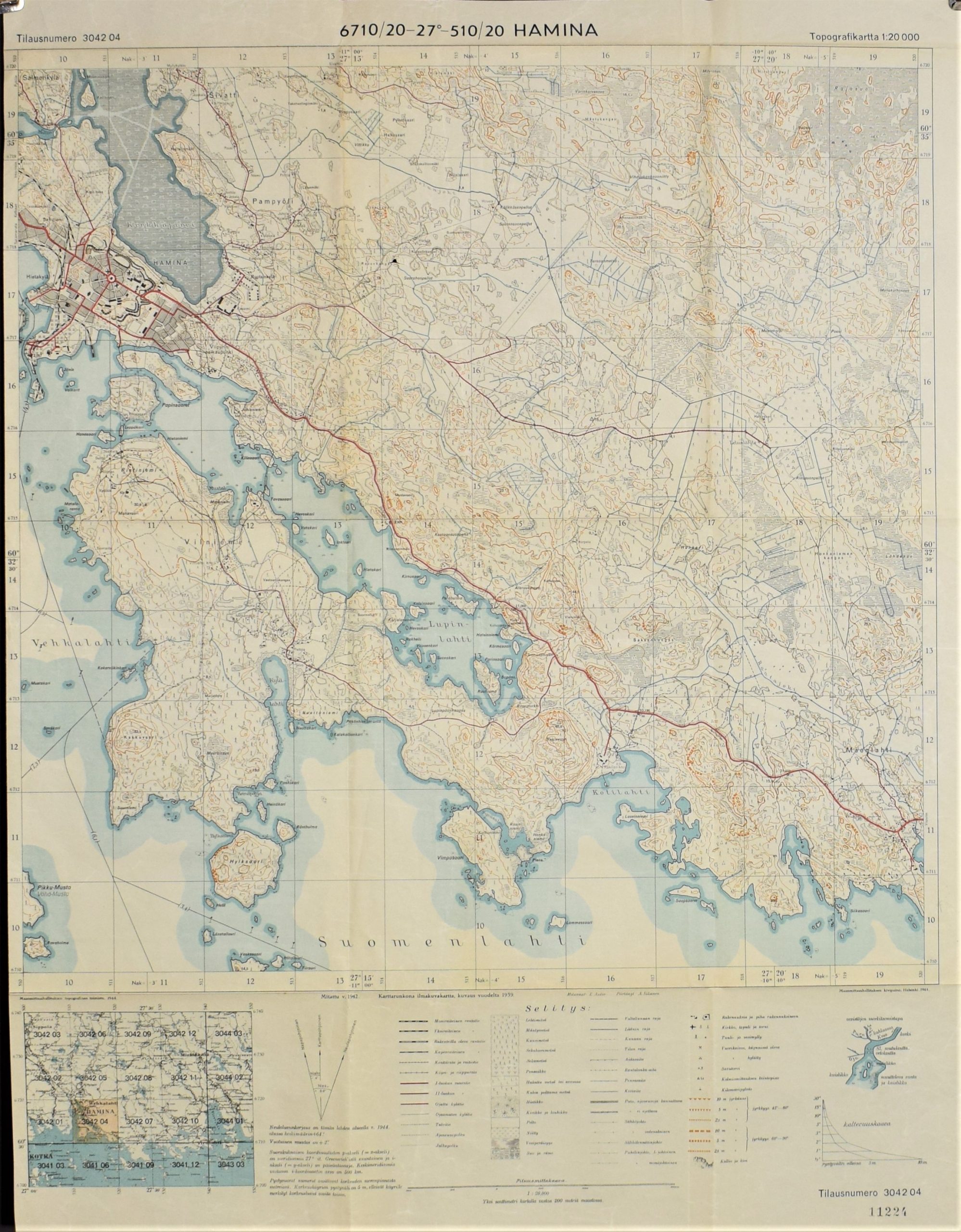 Hamina topografinen kartta (1944)