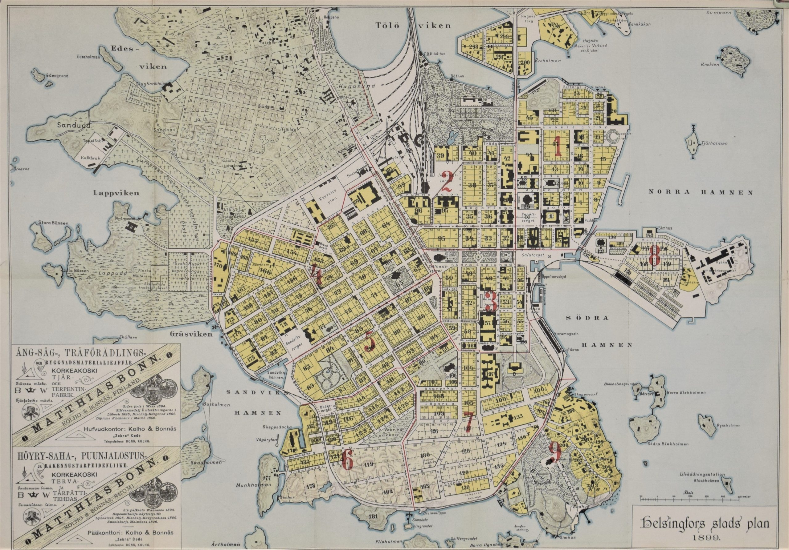 Helsingfors stads plan 1899