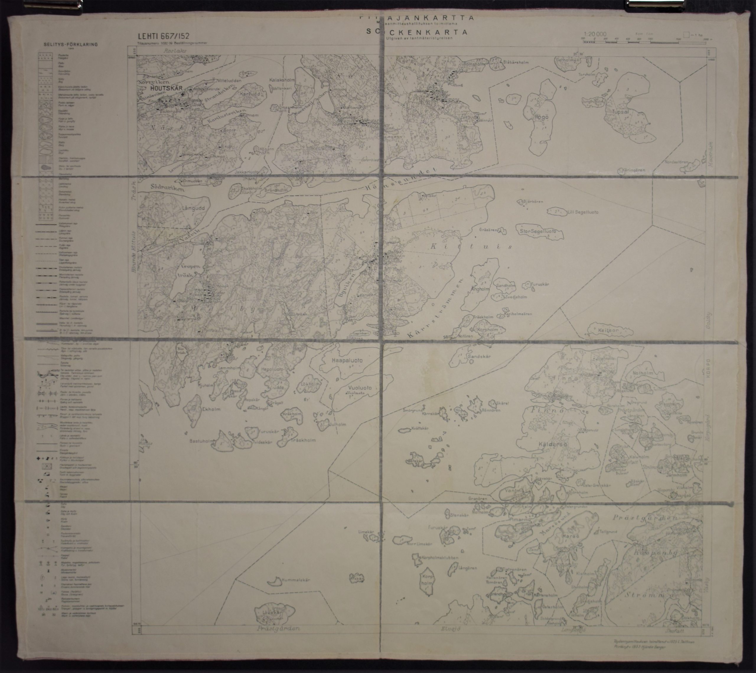 Houtskär (1943) Pitäjänkartta – sockenkarta