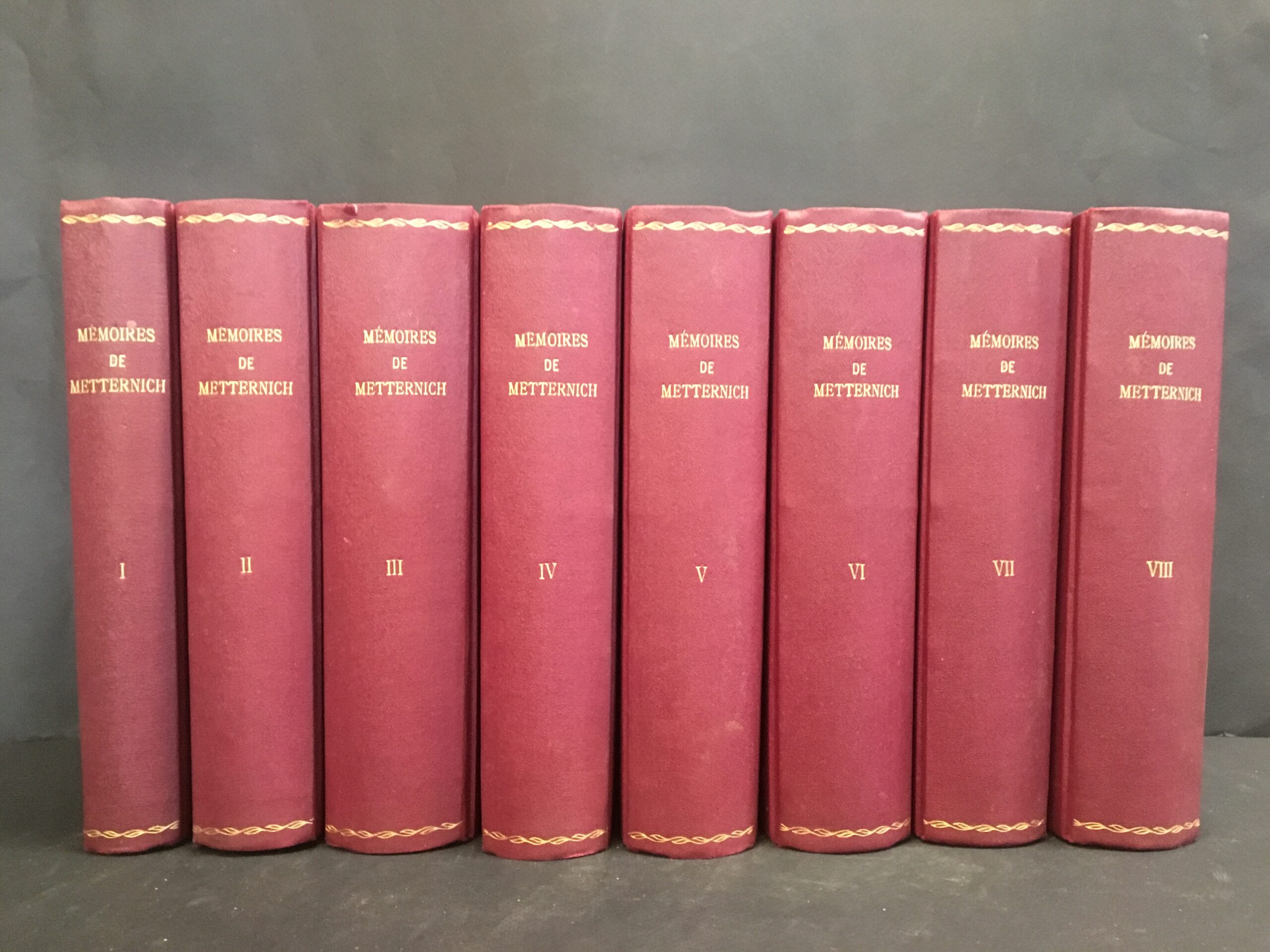 Metternich, Clemens Wenzel Lothar, Fürst von: Mémoires, documents et écrits divers laissés par le prince de Metternich, chancelier de cour et d'État I-VIII