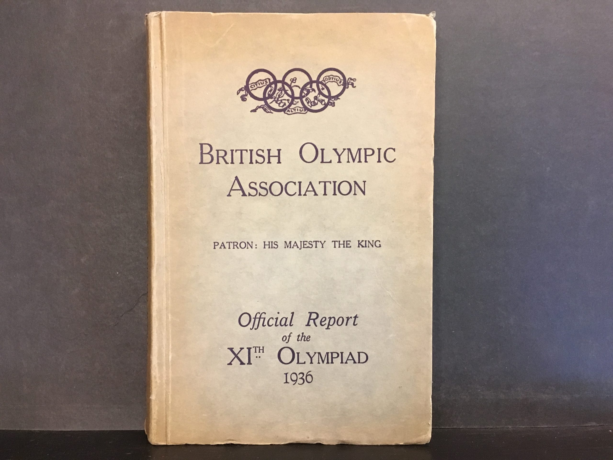 The Official Report of the XIth Olympiad Berlin 1936