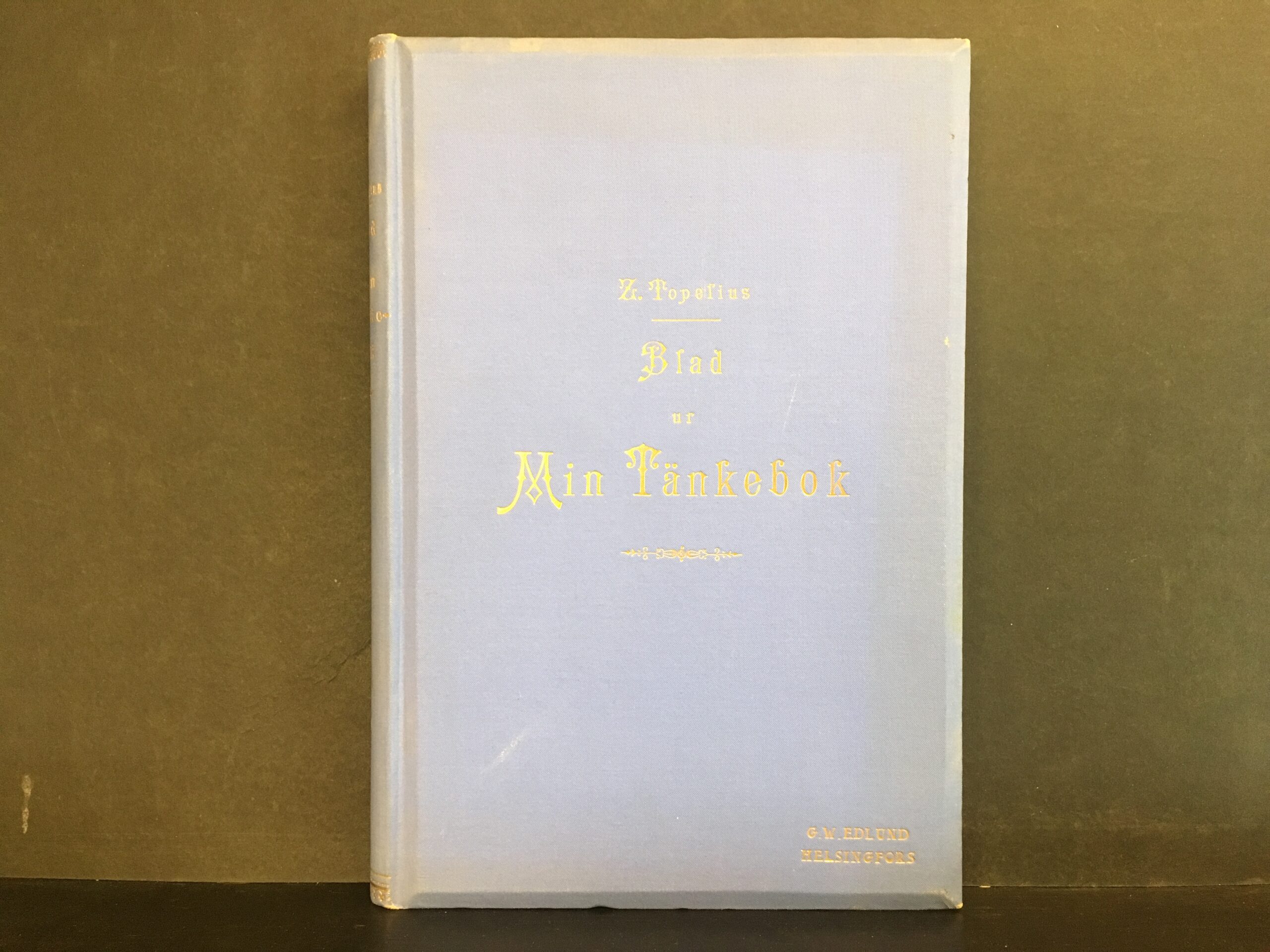 Zacharias, Topelius: Blad ur min tänkebok