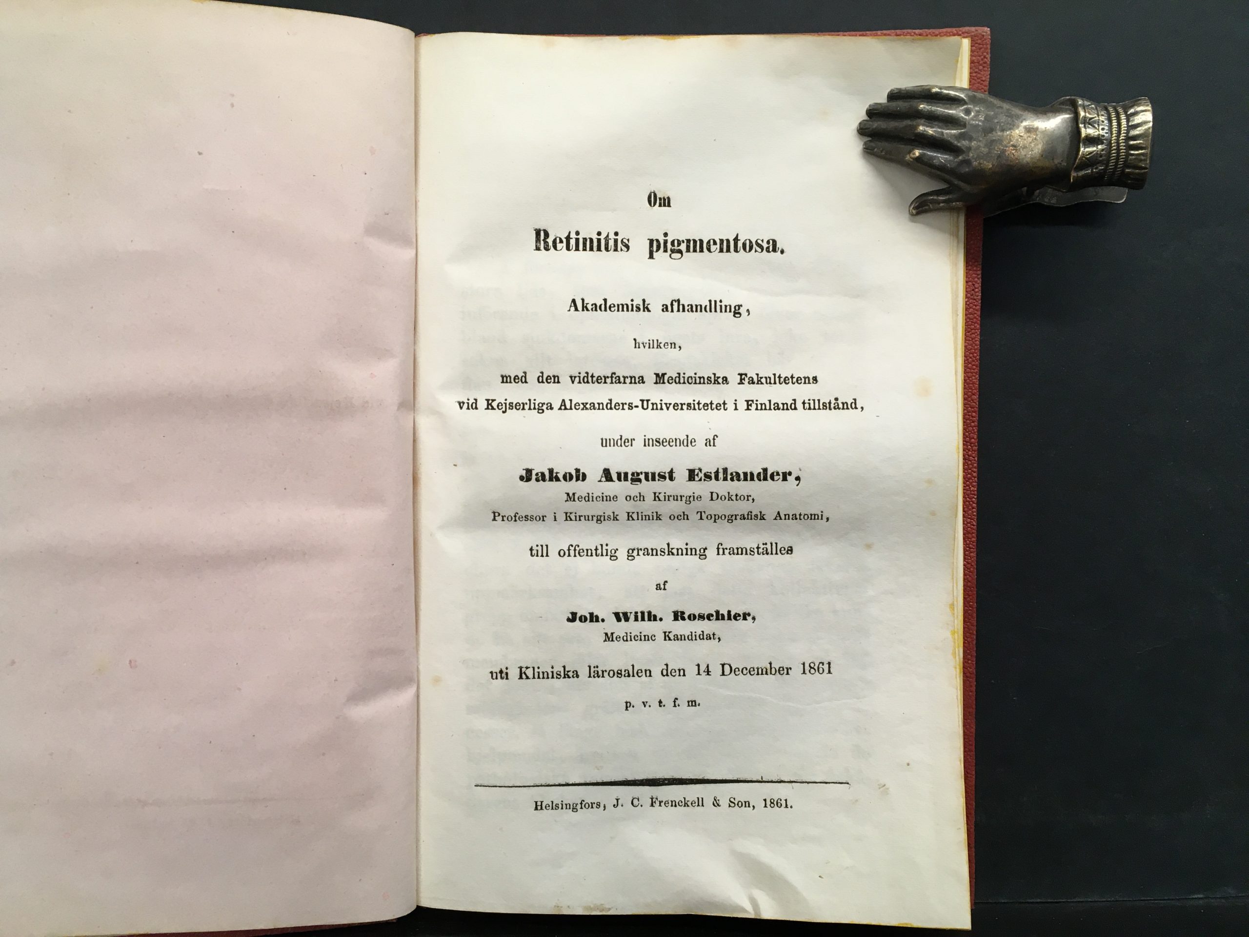 Roschier, Joh. Wilh.: Om Retinitis pigmentosa - Image 2