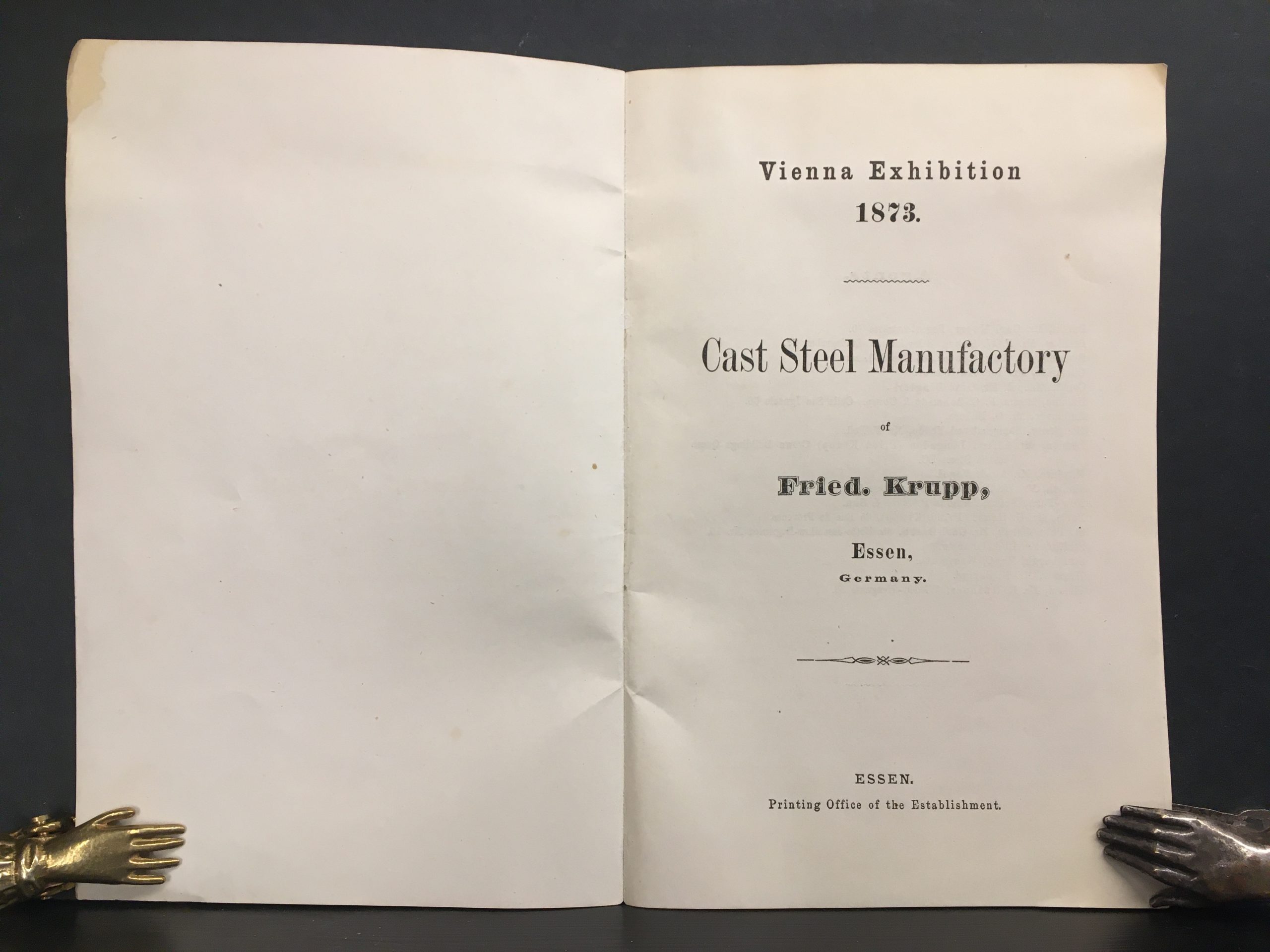 Cast Steel Manufactory of Fried. Krupp, Essen, Germany