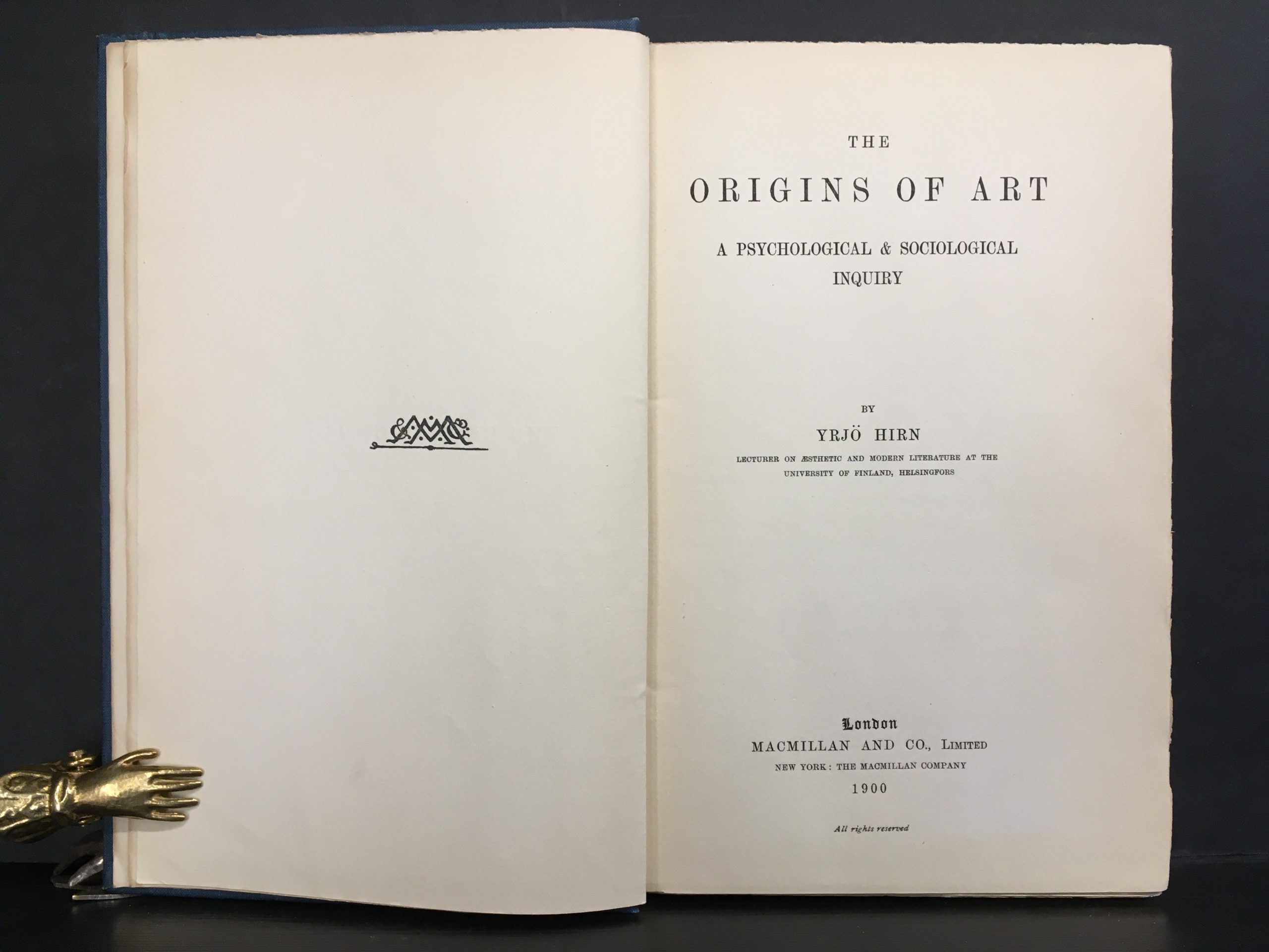 Hirn, Yrjö: The Origins of Art. A Psychological & Sociological Inquiry - Image 2