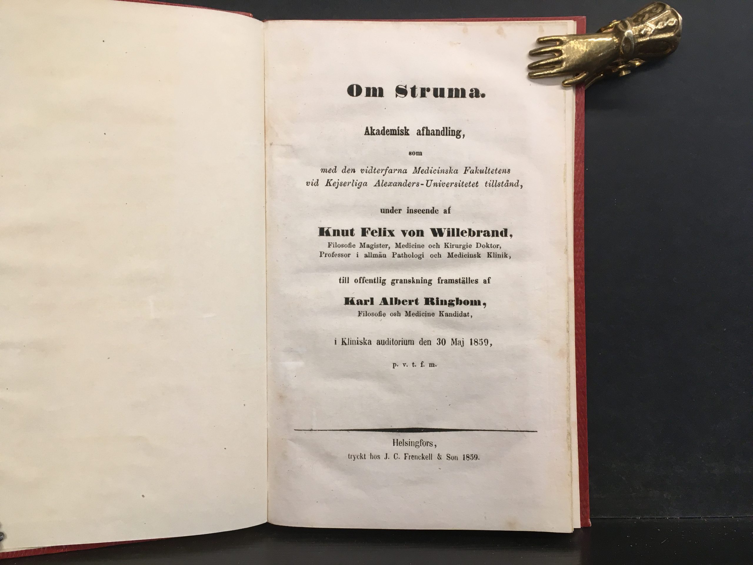 Ringbom, Karl Albert: Om Struma - Image 2